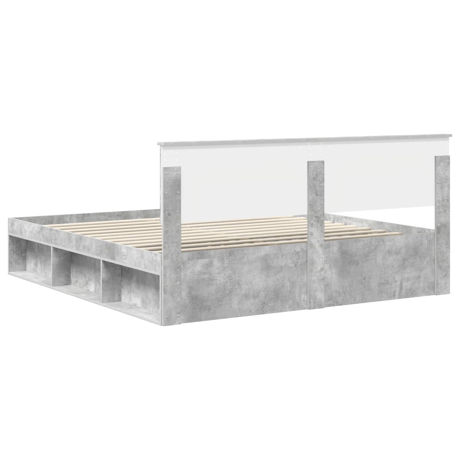 Cadre de lit Béton 180 x 200 cm Bois d'ingénierie - XIOS