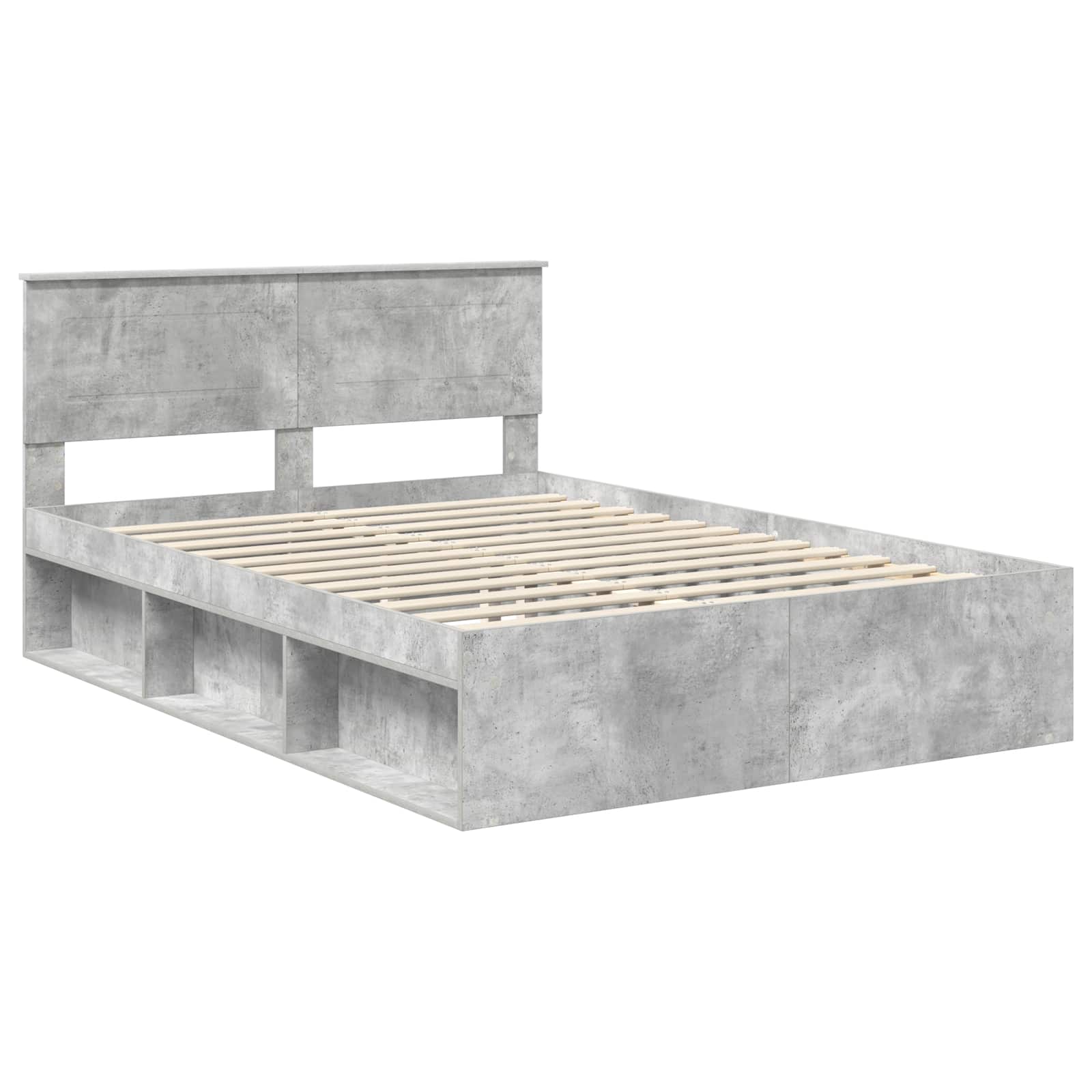Cadre de lit Béton 160 x 200 cm Bois d'ingénierie - XIOS