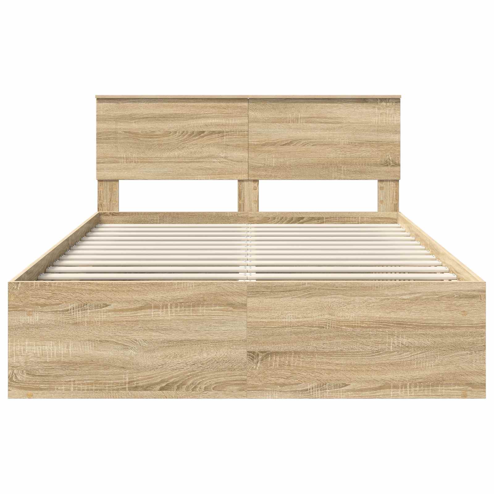 Cadre de lit Chêne fumé 150 x 200 cm Bois d'ingénierie - XIOS
