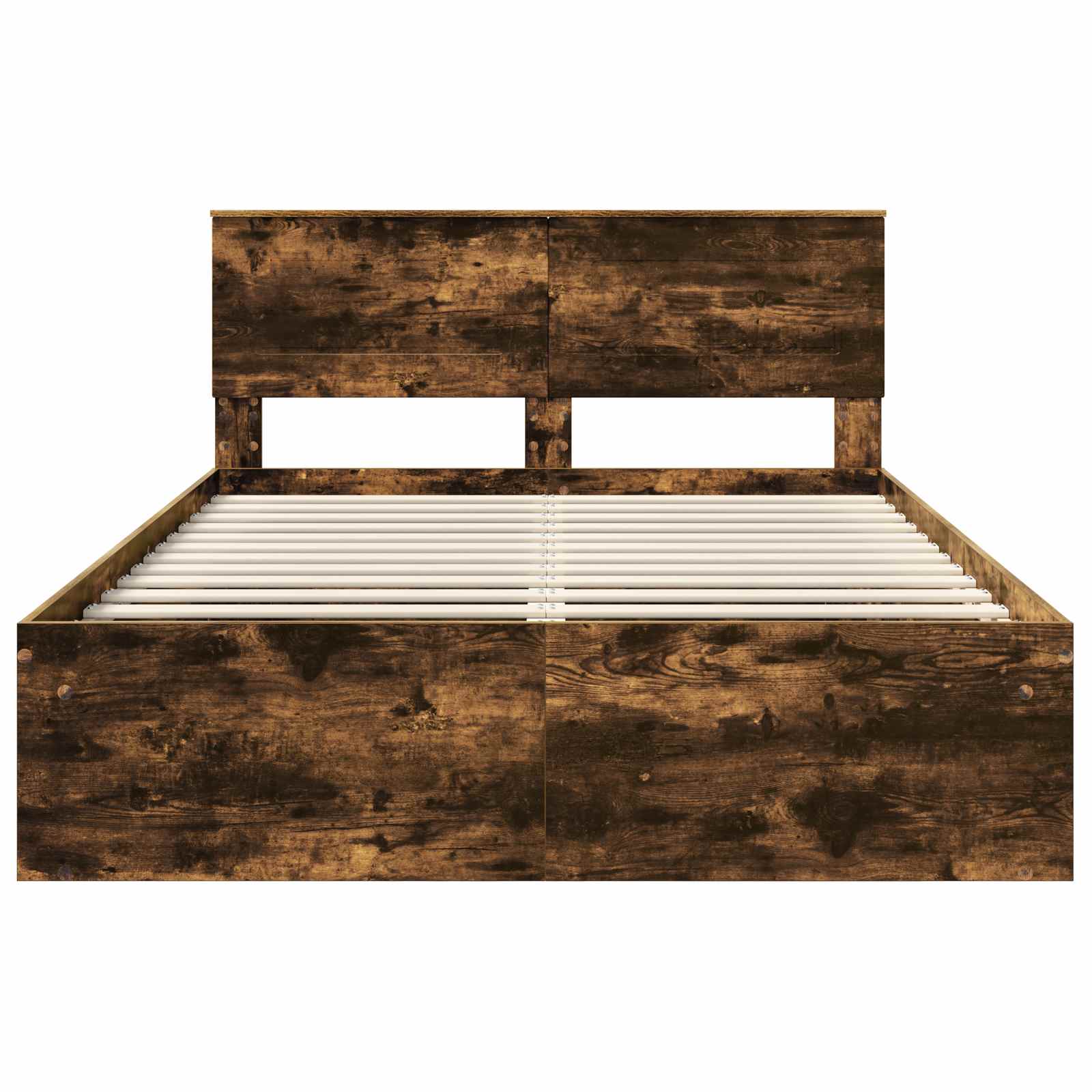 Cadre de lit Chêne fumé 150 x 200 cm Bois d'ingénierie