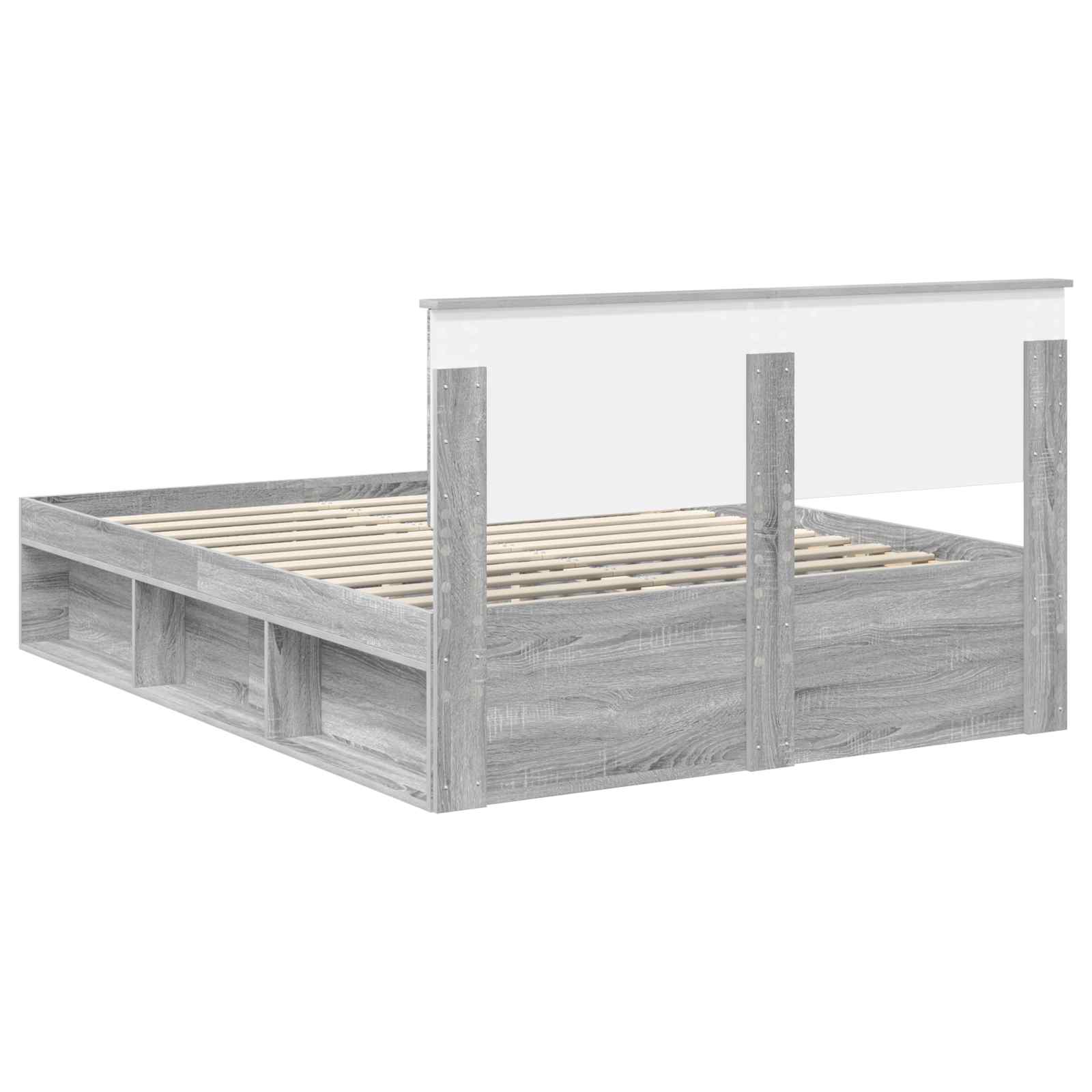 Cadre de lit Gris Sonoma 150 x 200 cm Bois d'ingénierie - XIOS