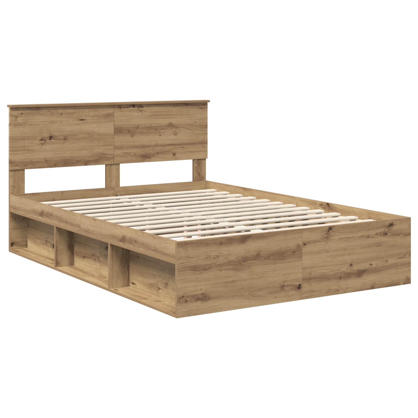 Cadre de lit Chêne artisan 150 x 200 cm Bois d'ingénierie - XIOS