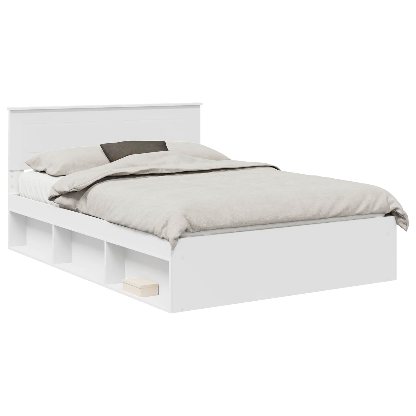 Cadre de lit Blanc 140 x 190 cm Bois d'ingénierie - XIOS