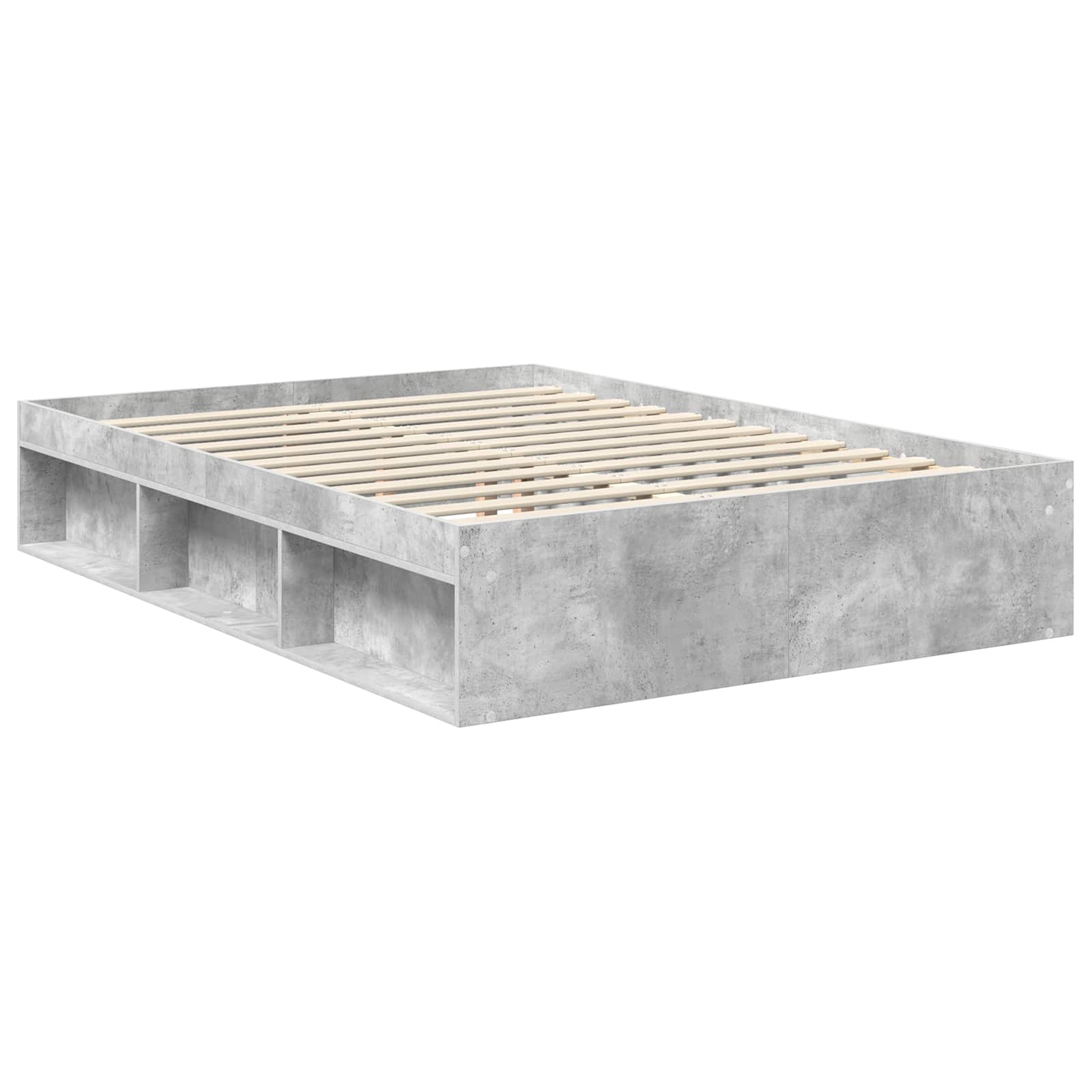 Cadre de lit Béton 140 x 190 cm Bois d'ingénierie - XIOS