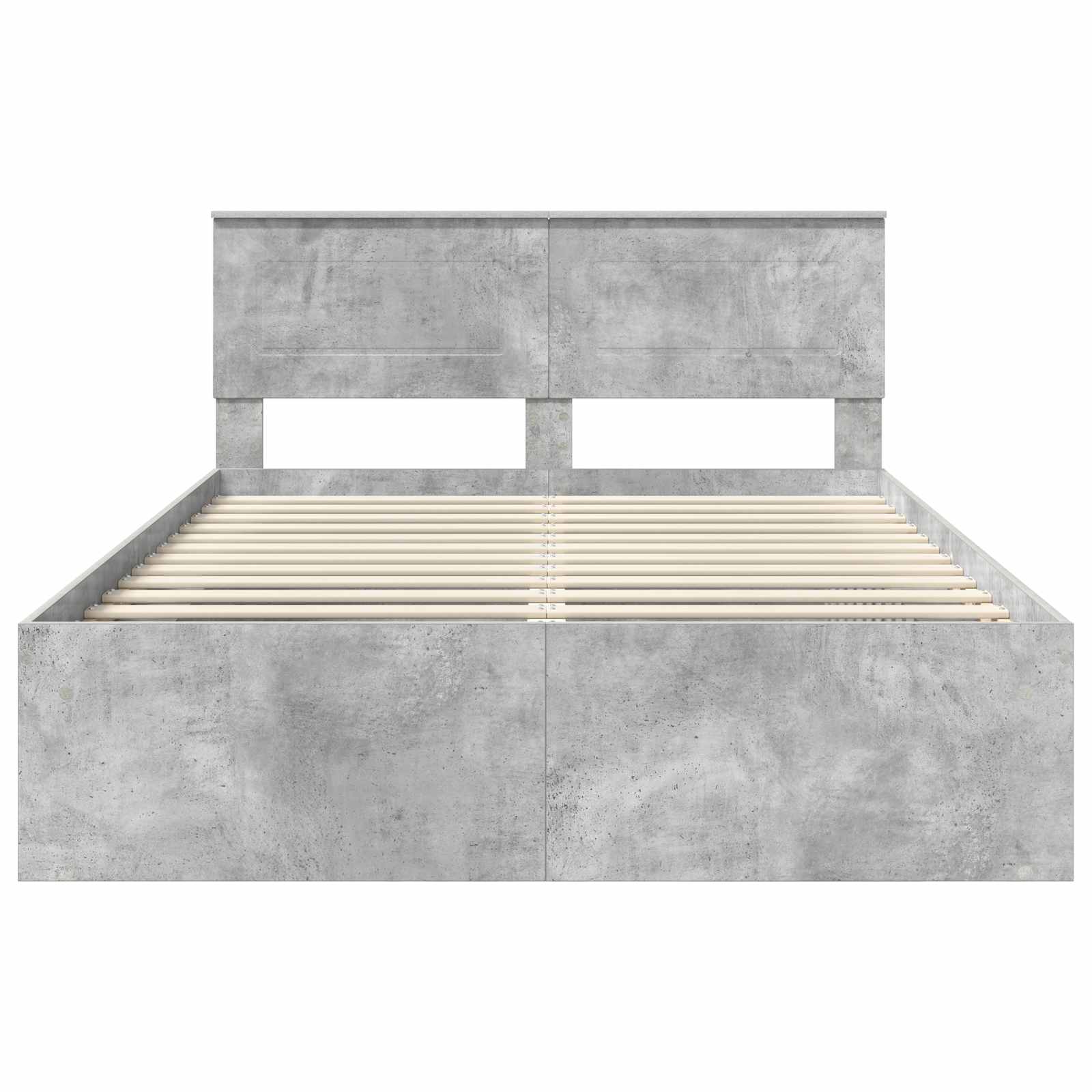 Cadre de lit Béton 140 x 190 cm Bois d'ingénierie - XIOS