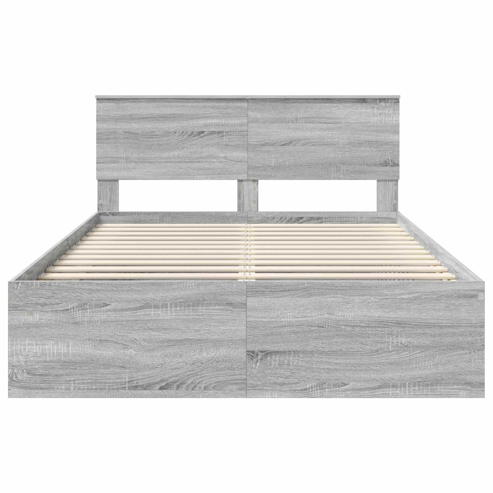 Cadre de lit Gris Sonoma 140 x 190 cm Bois d'ingénierie - XIOS
