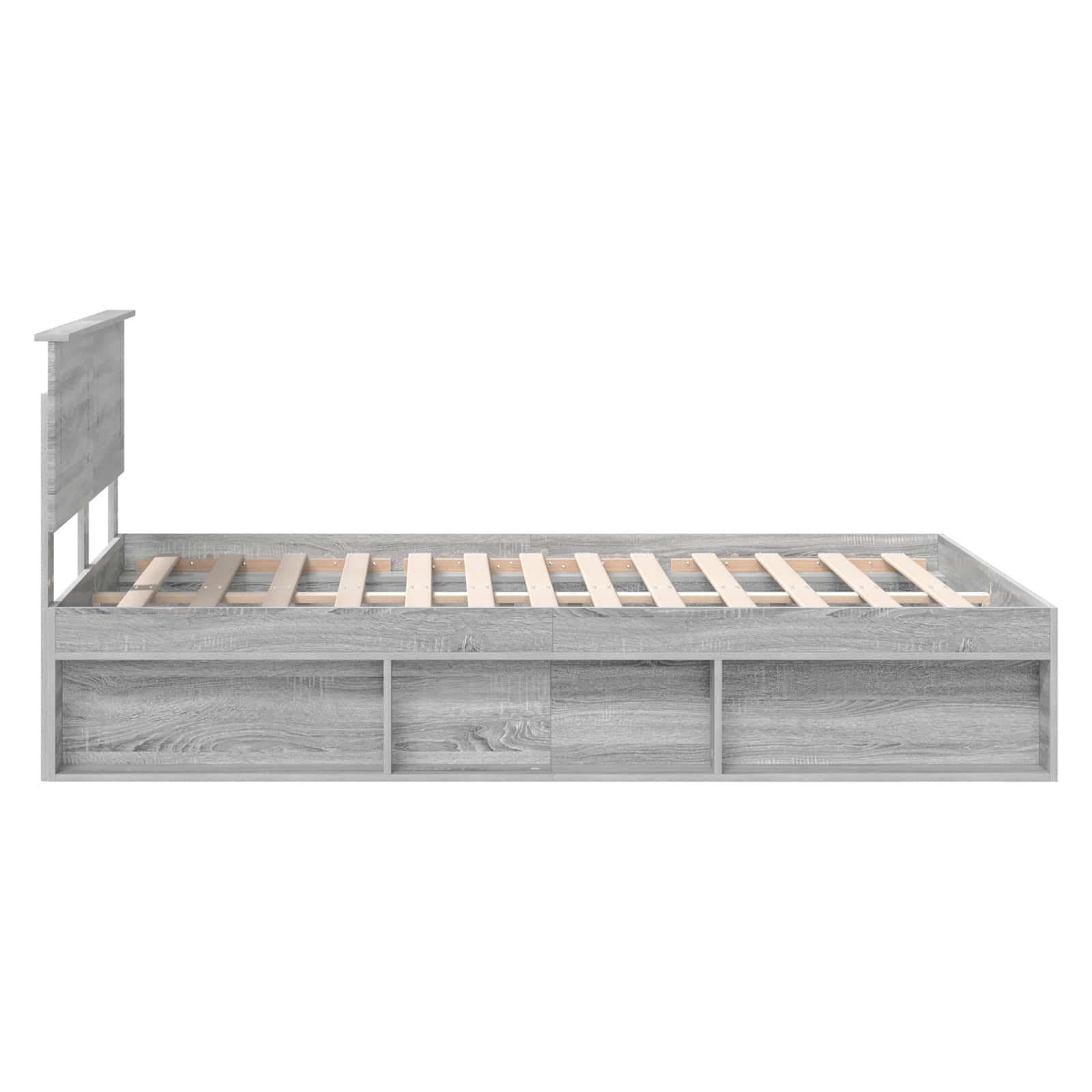 Cadre de lit Gris Sonoma 140 x 190 cm Bois d'ingénierie - XIOS