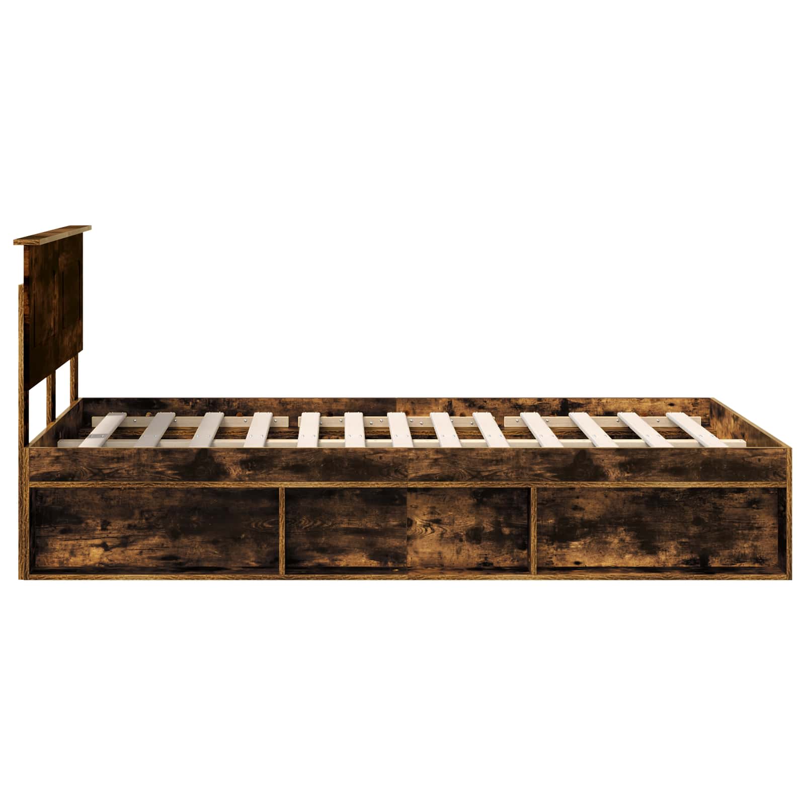 Cadre de lit Chêne fumé 135 x 190 cm Bois d'ingénierie - XIOS