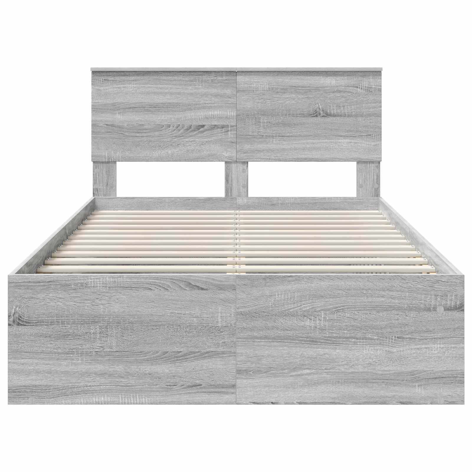 Cadre de lit Gris Sonoma 135 x 190 cm Bois d'ingénierie - XIOS