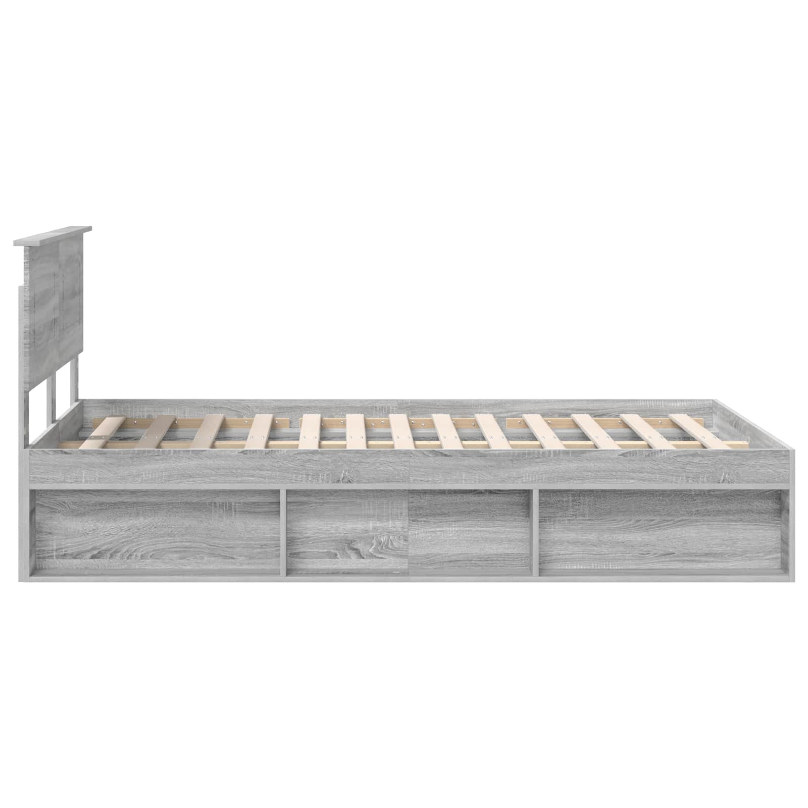 Cadre de lit Gris Sonoma 135 x 190 cm Bois d'ingénierie - XIOS