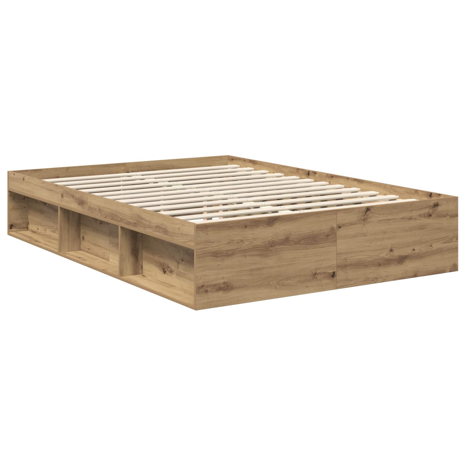 Cadre de lit Chêne artisan 135 x 190 cm Bois d'ingénierie - XIOS