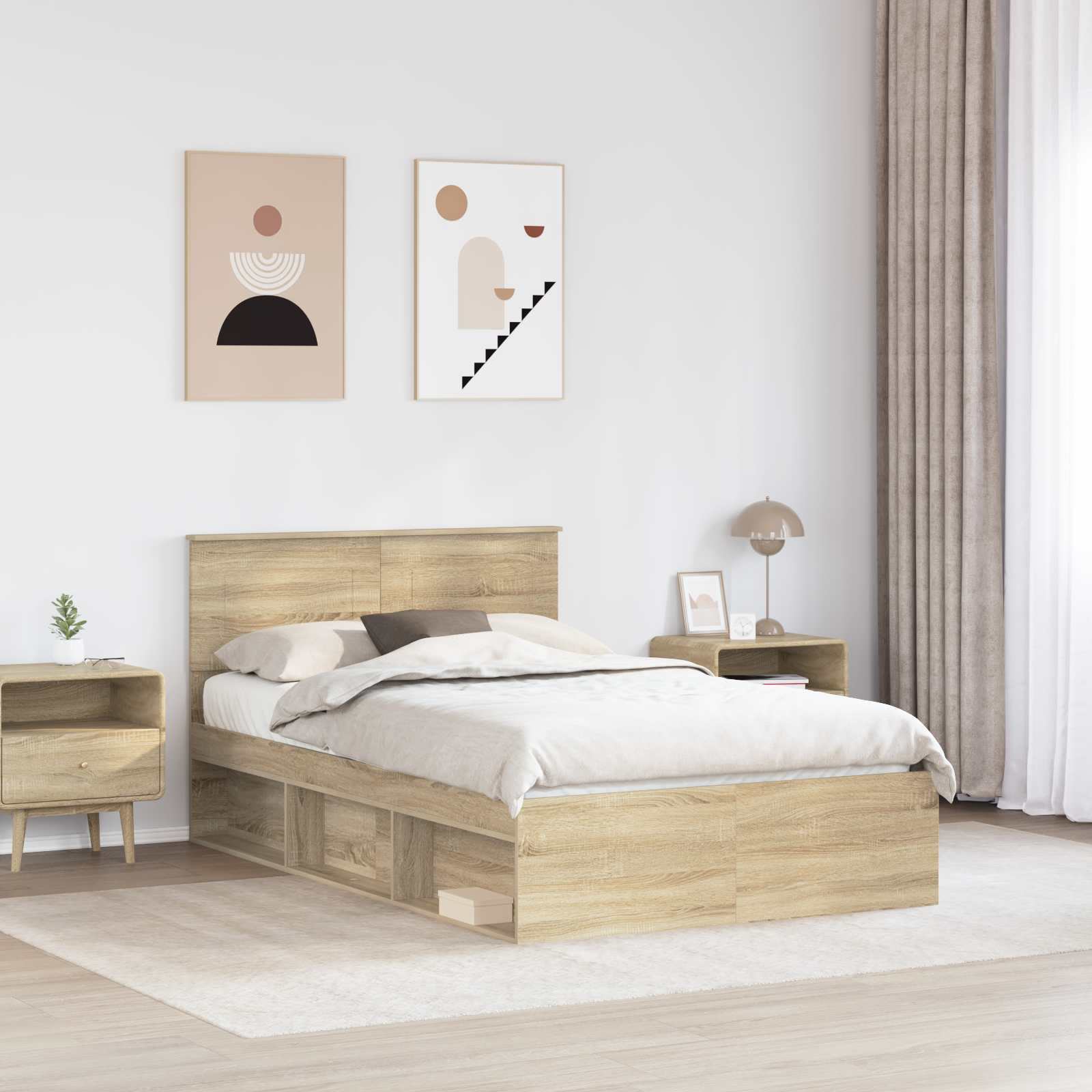 Cadre de lit Sonoma 120 x 190 cm Bois d'ingénierie - XIOS