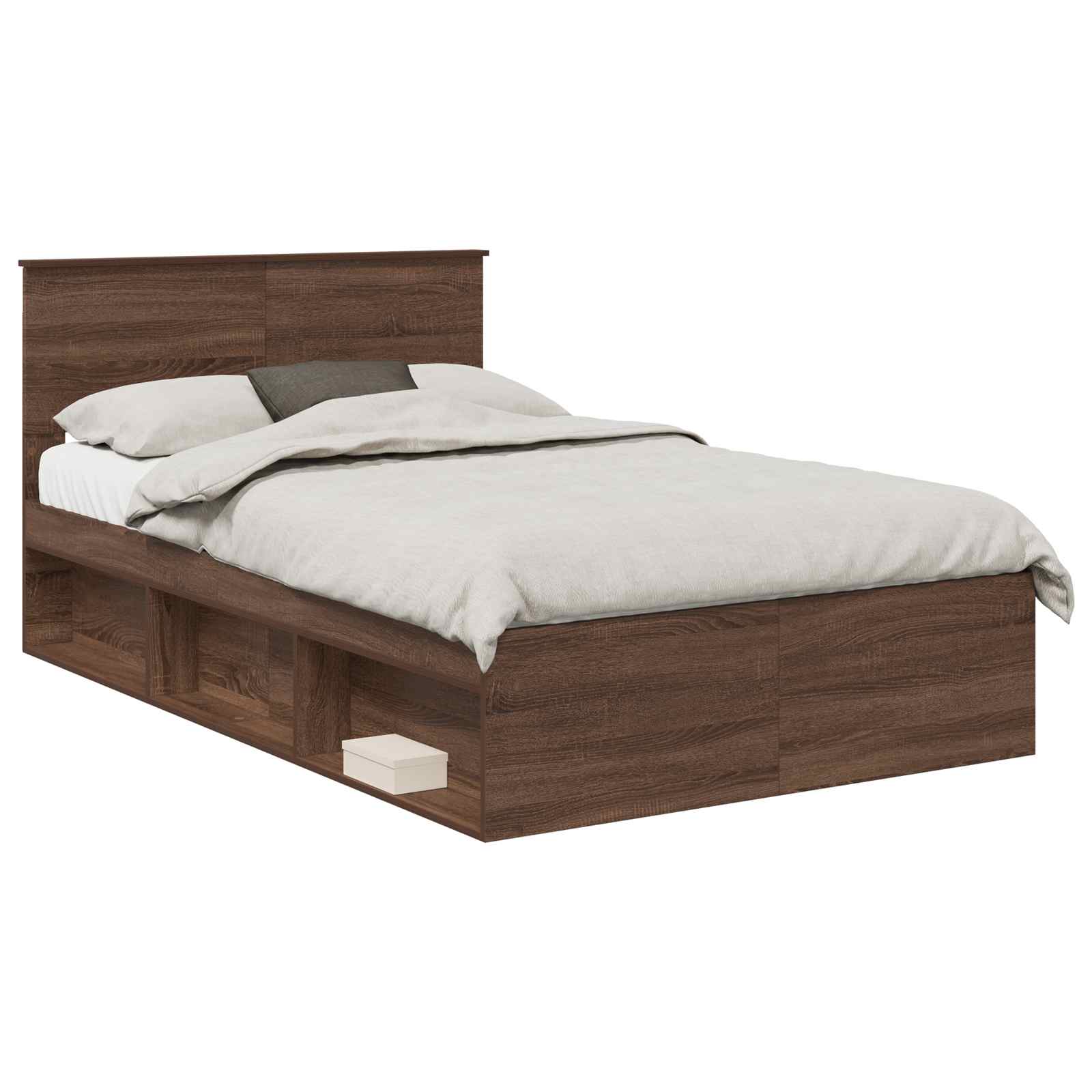 Cadre de lit Chêne brun 120 x 190 cm Bois d'ingénierie - XIOS