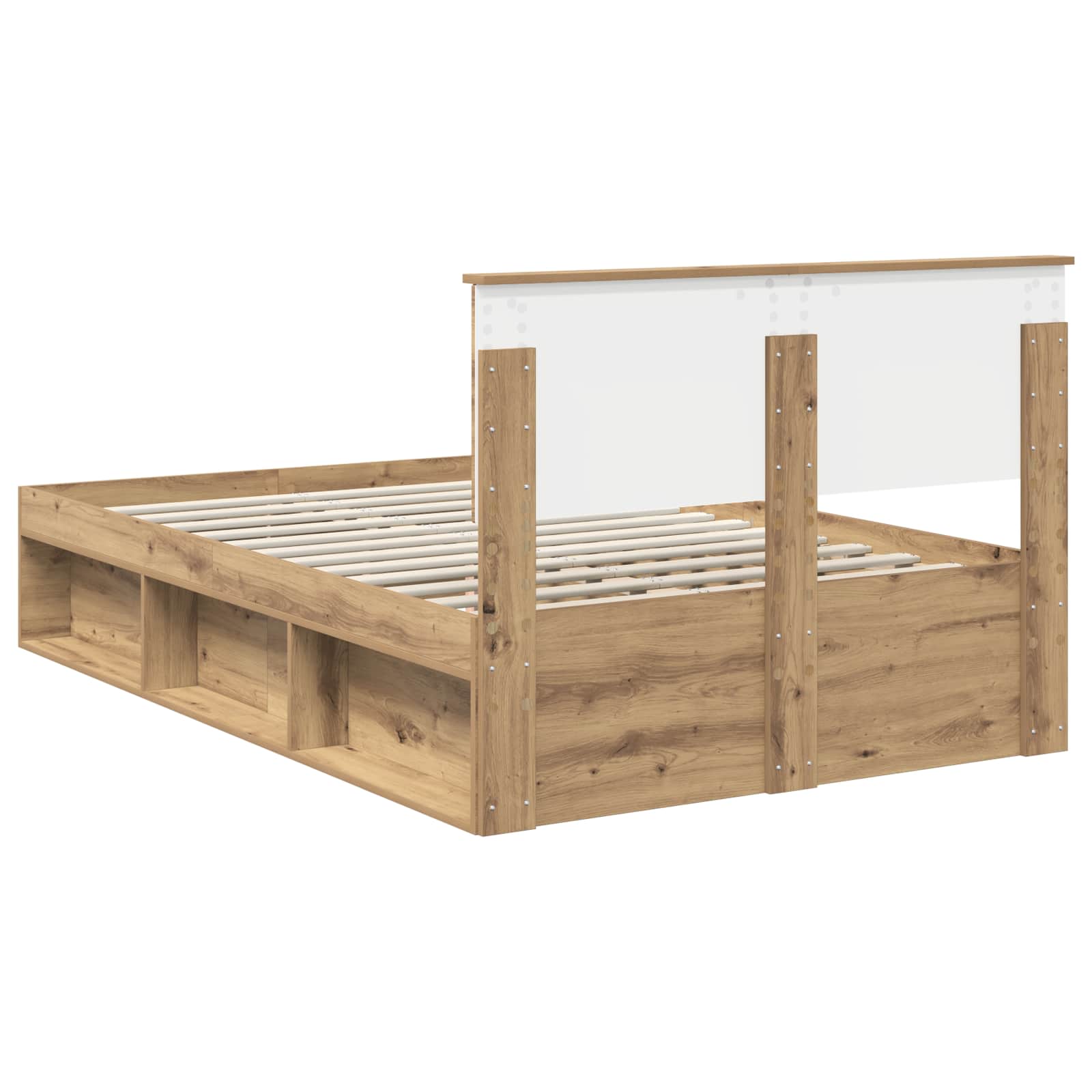 Cadre de lit Chêne artisan 120 x 190 cm Bois d'ingénierie - XIOS