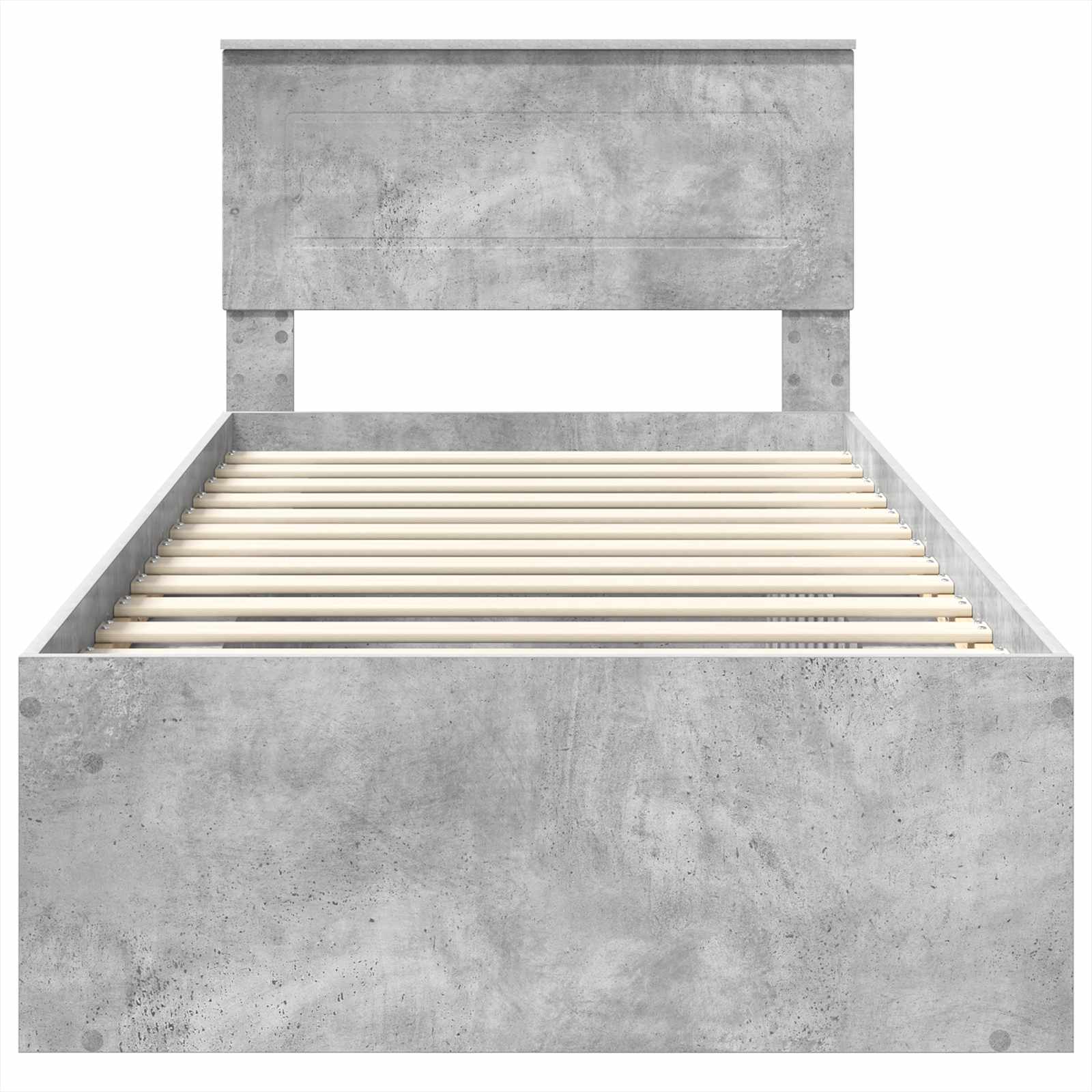 Cadre de lit Gris Béton 100 x 200 cm Bois d'ingénierie - XIOS