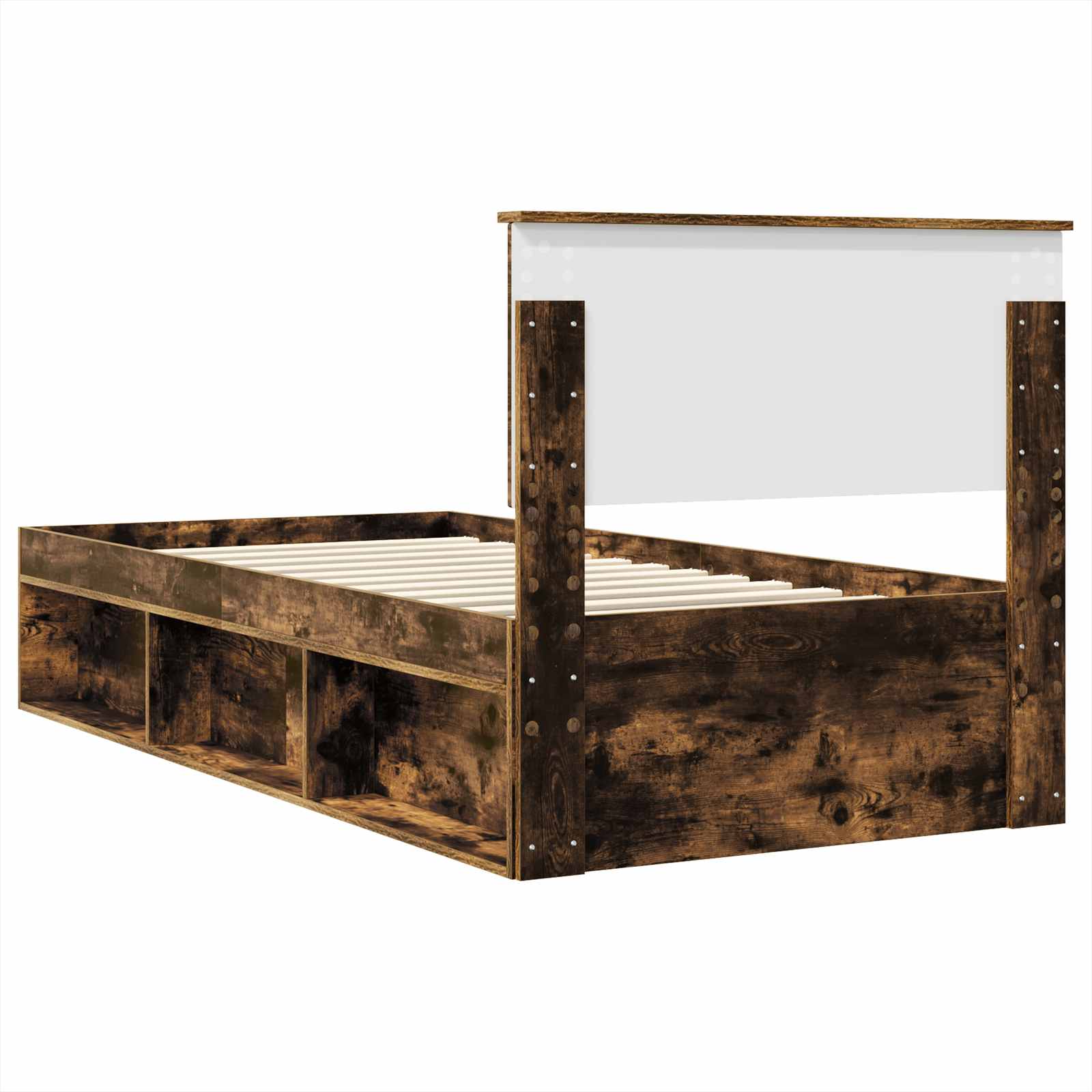 Cadre de lit Chêne fumé 100 x 200 cm Bois d'ingénierie - XIOS