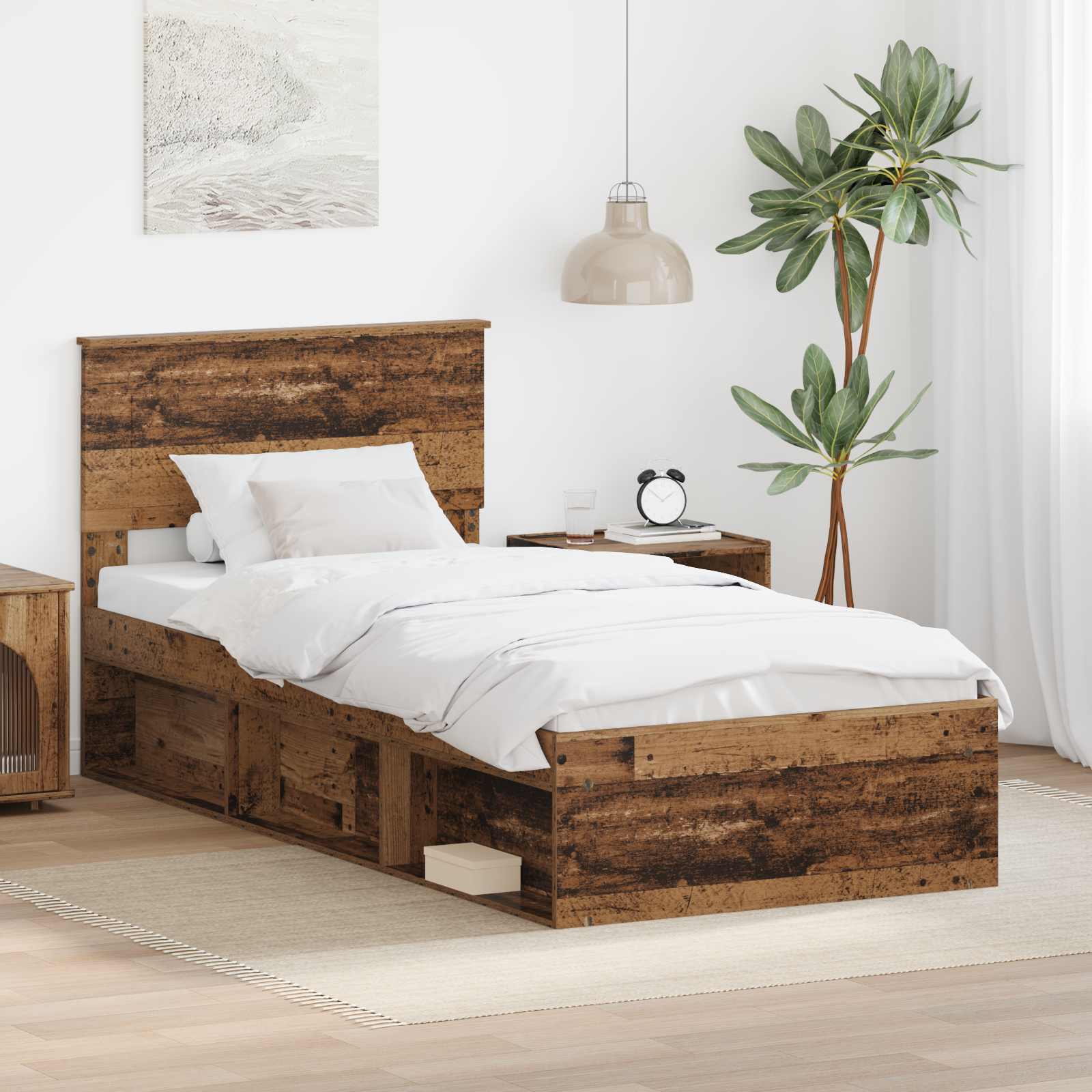 Cadre de lit Bois ancien 100 x 200 cm Bois d'ingénierie - XIOS