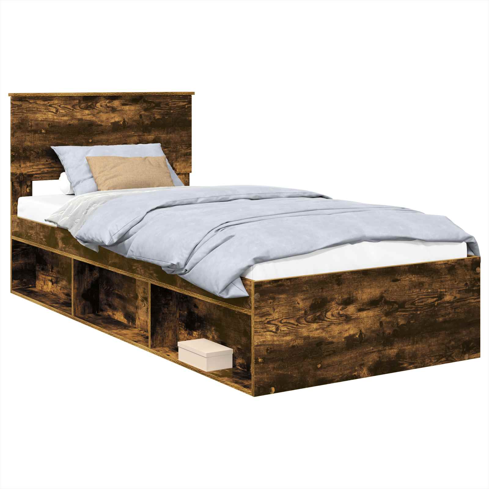 Cadre de lit Chêne fumé 90 x 190 cm Bois d'ingénierie - XIOS