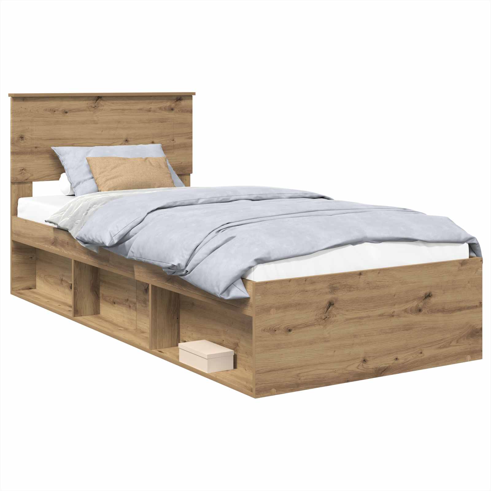 Cadre de lit Chêne artisan 90 x 190 cm Bois d'ingénierie - XIOS