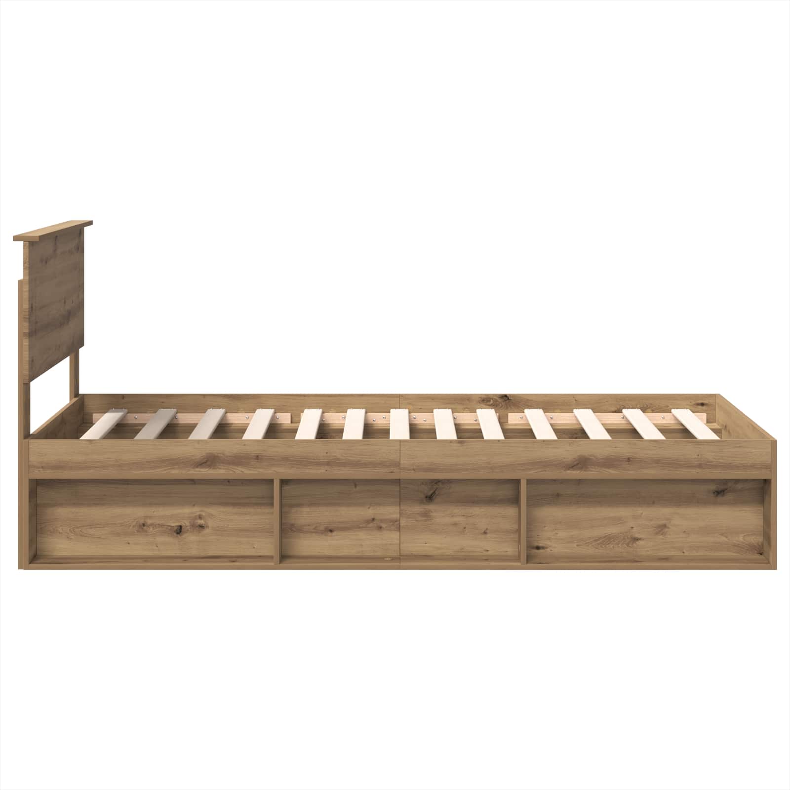 Cadre de lit Chêne artisan 90 x 190 cm Bois d'ingénierie - XIOS