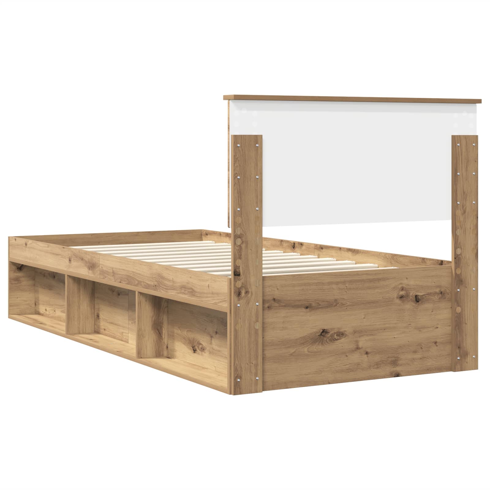 Cadre de lit Chêne artisan 90 x 200 cm Bois d'ingénierie - XIOS