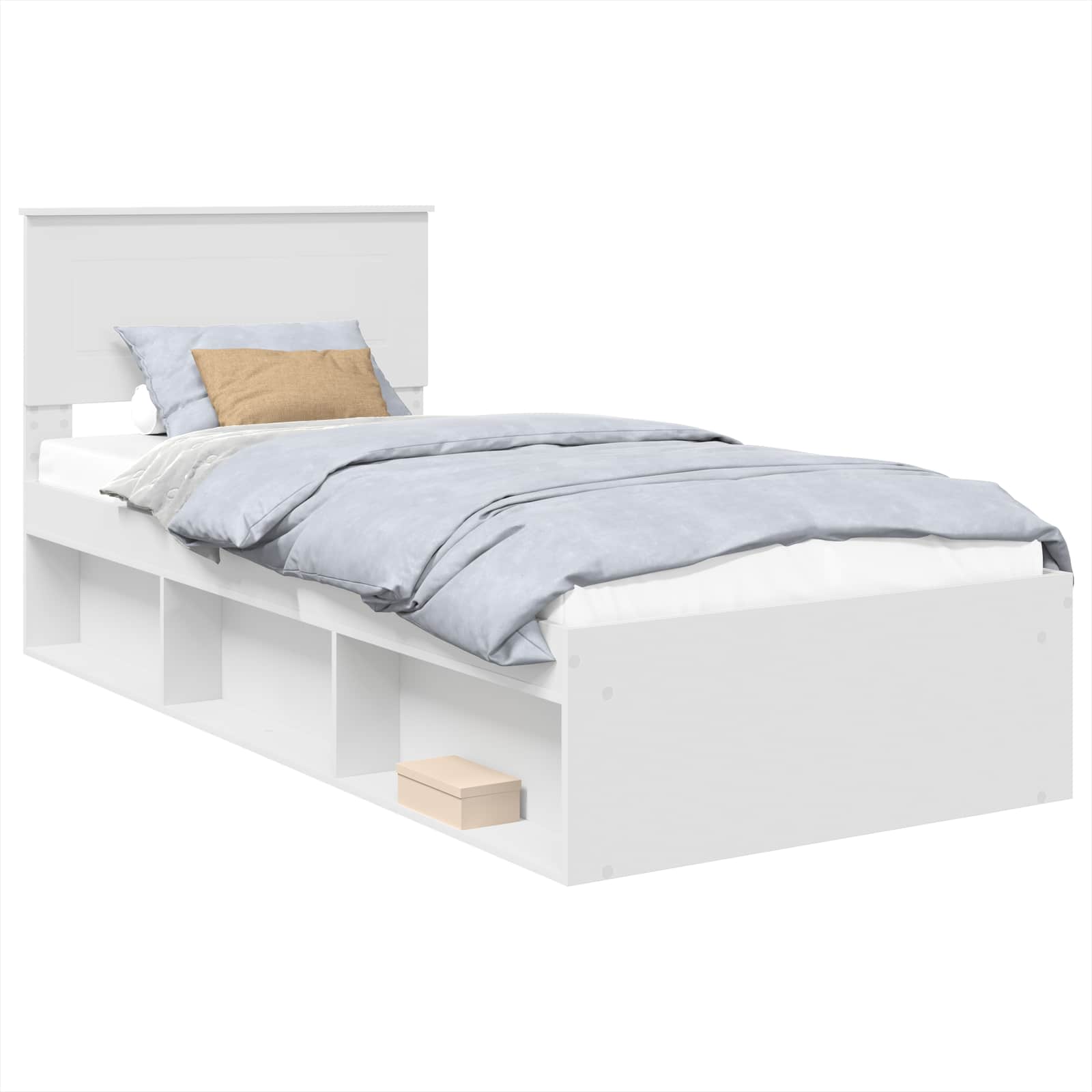 Cadre de lit Blanc 75 x 190 cm Bois d'ingénierie - XIOS
