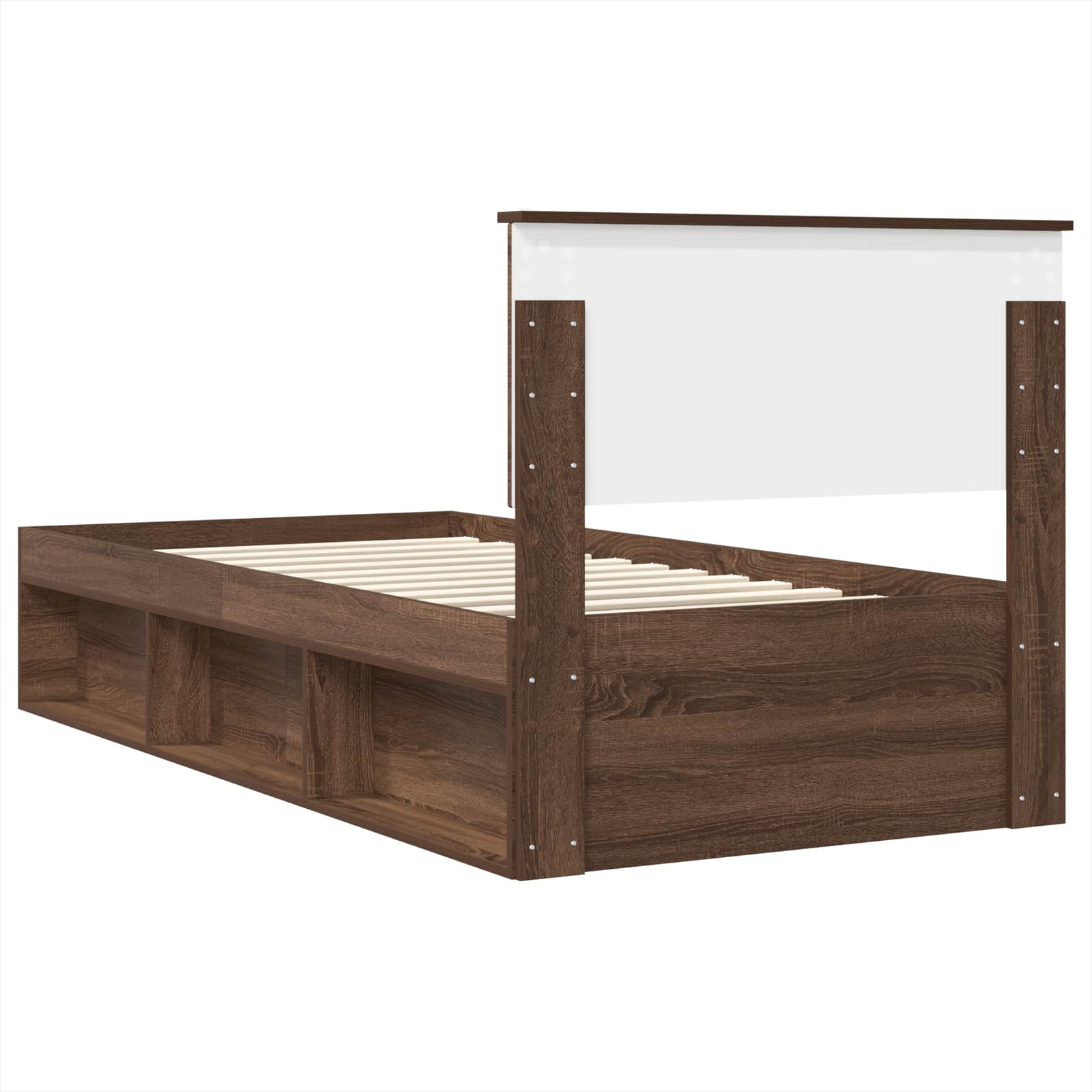 Cadre de lit Chêne brun 75 x 190 cm Bois d'ingénierie - XIOS