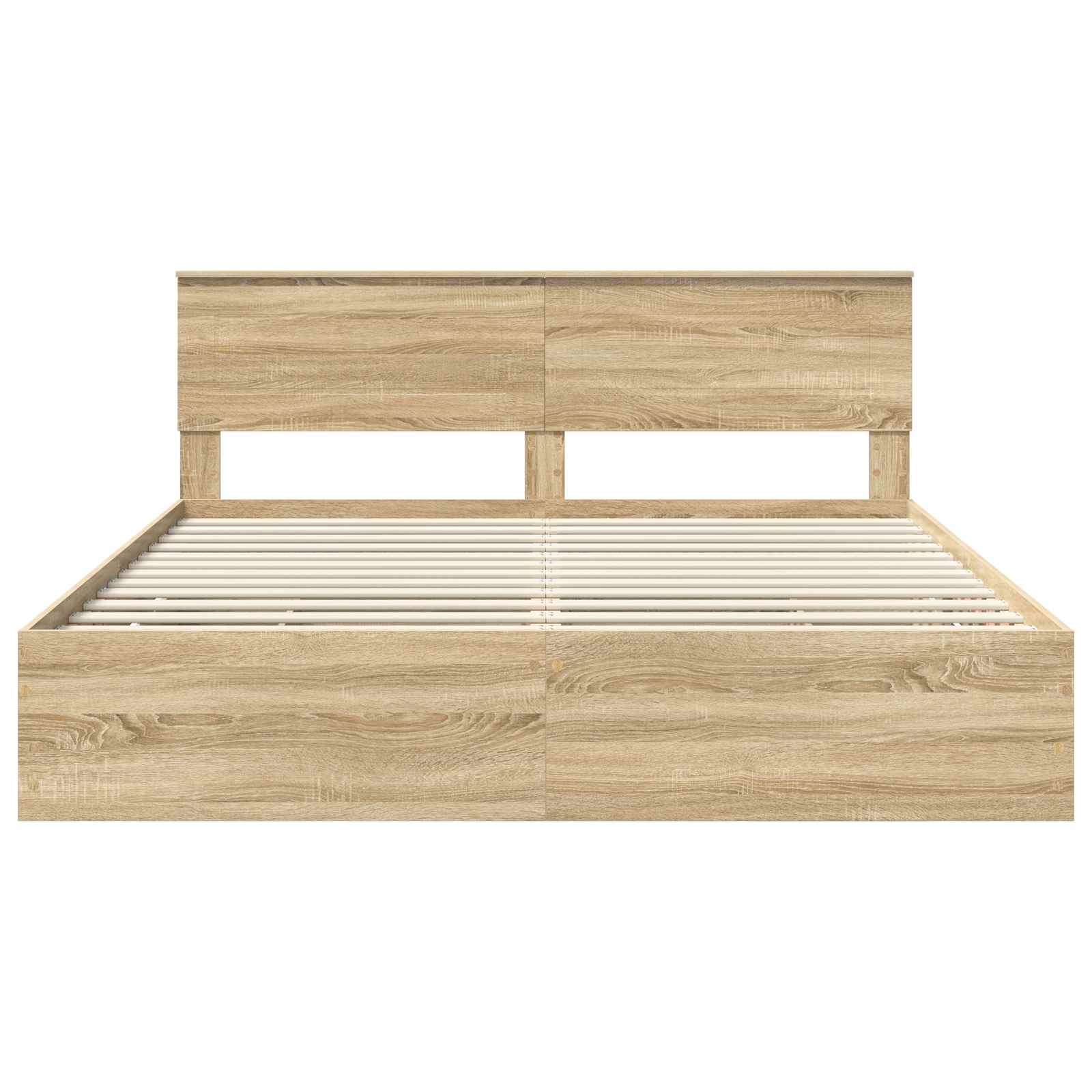Cadre de lit Chêne Sonoma 200 x 200 cm Bois Ingénierie - XIOS