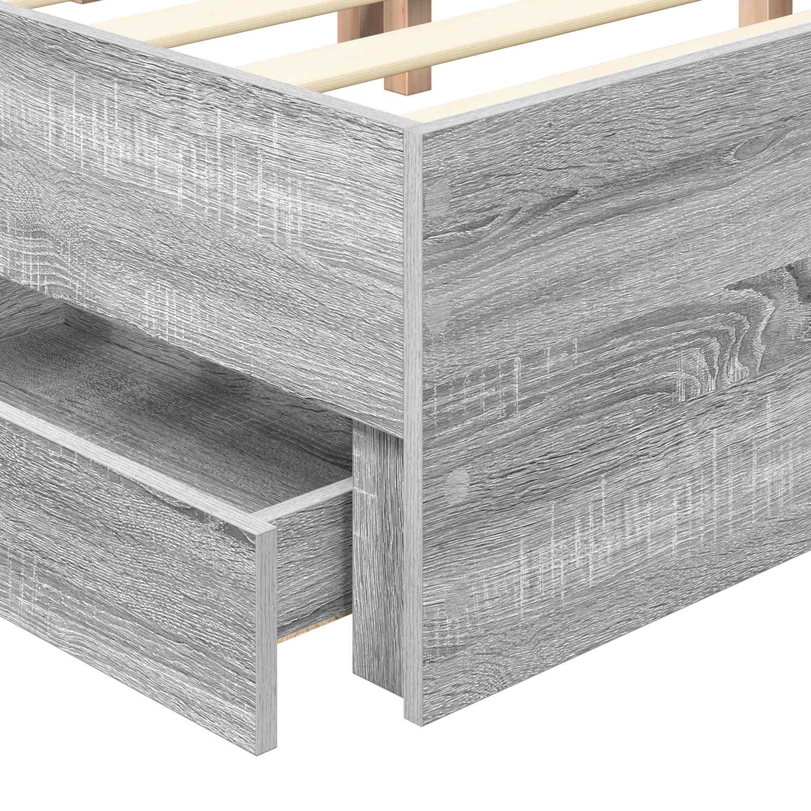 Cadre de lit Gris Sonoma 200 x 200 cm Bois Ingénierie - XIOS