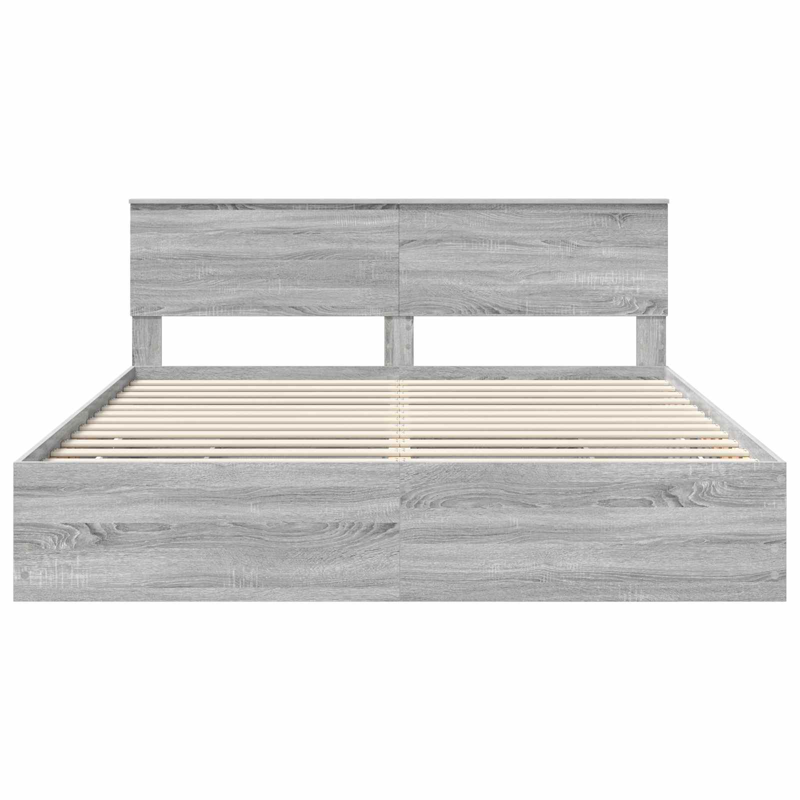 Cadre de lit Gris Sonoma 200 x 200 cm Bois Ingénierie - XIOS