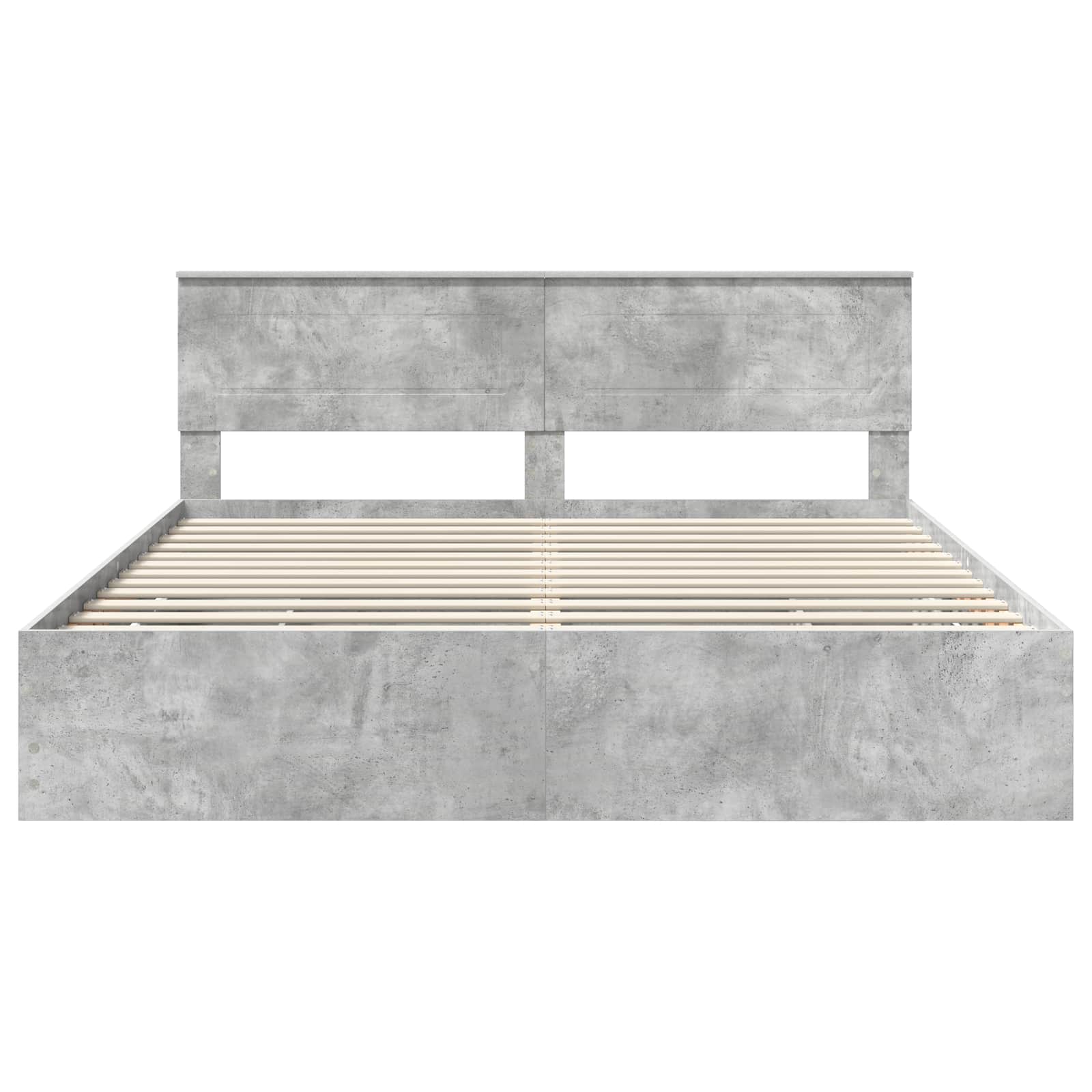 Cadre de lit Gris béton 180 x 200 cm Bois Ingénierie - XIOS