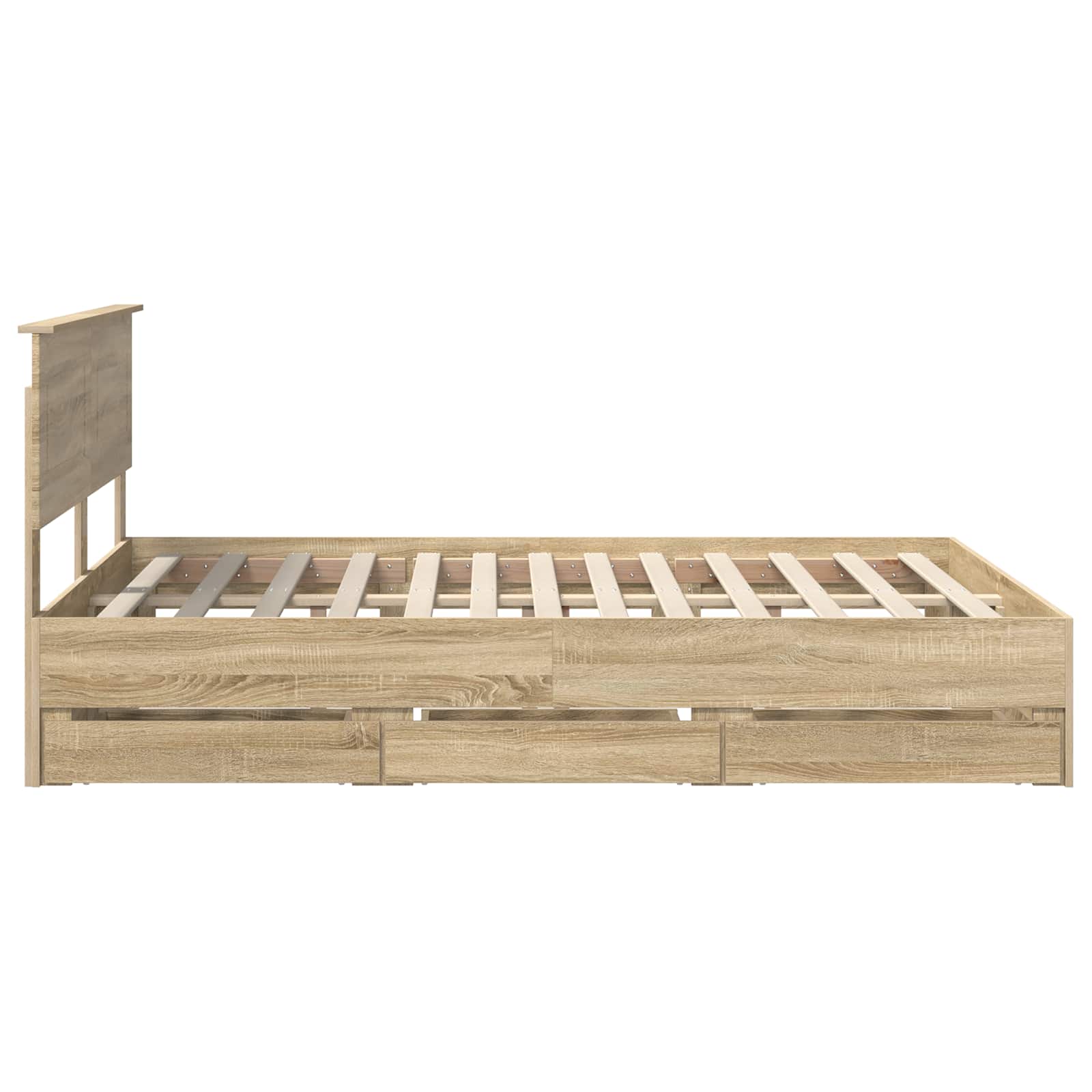 Cadre de lit Chêne Sonoma 160 x 200 cm Bois Ingénierie - XIOS