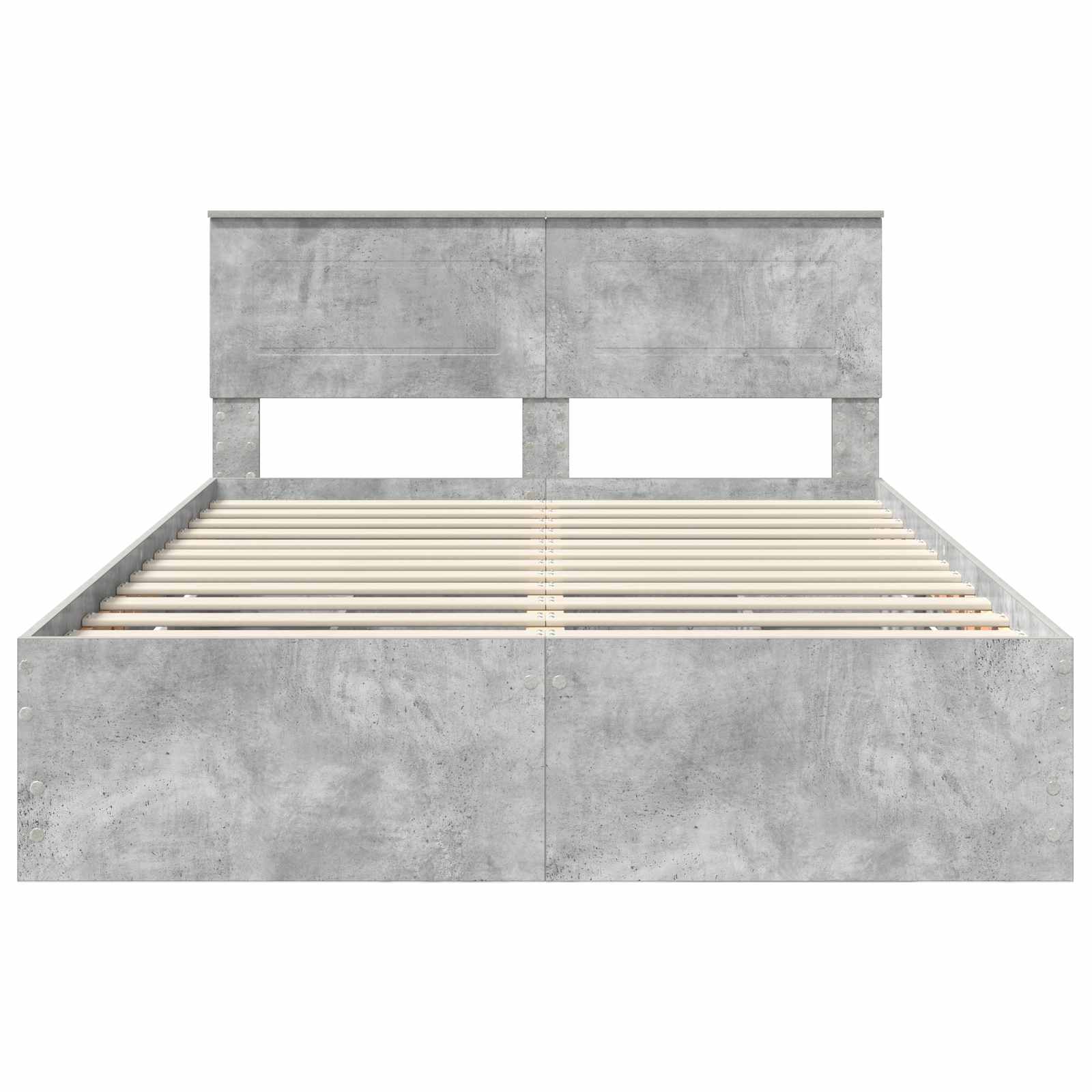 Cadre de lit Gris béton 150 x 200 cm Bois Ingénierie - XIOS
