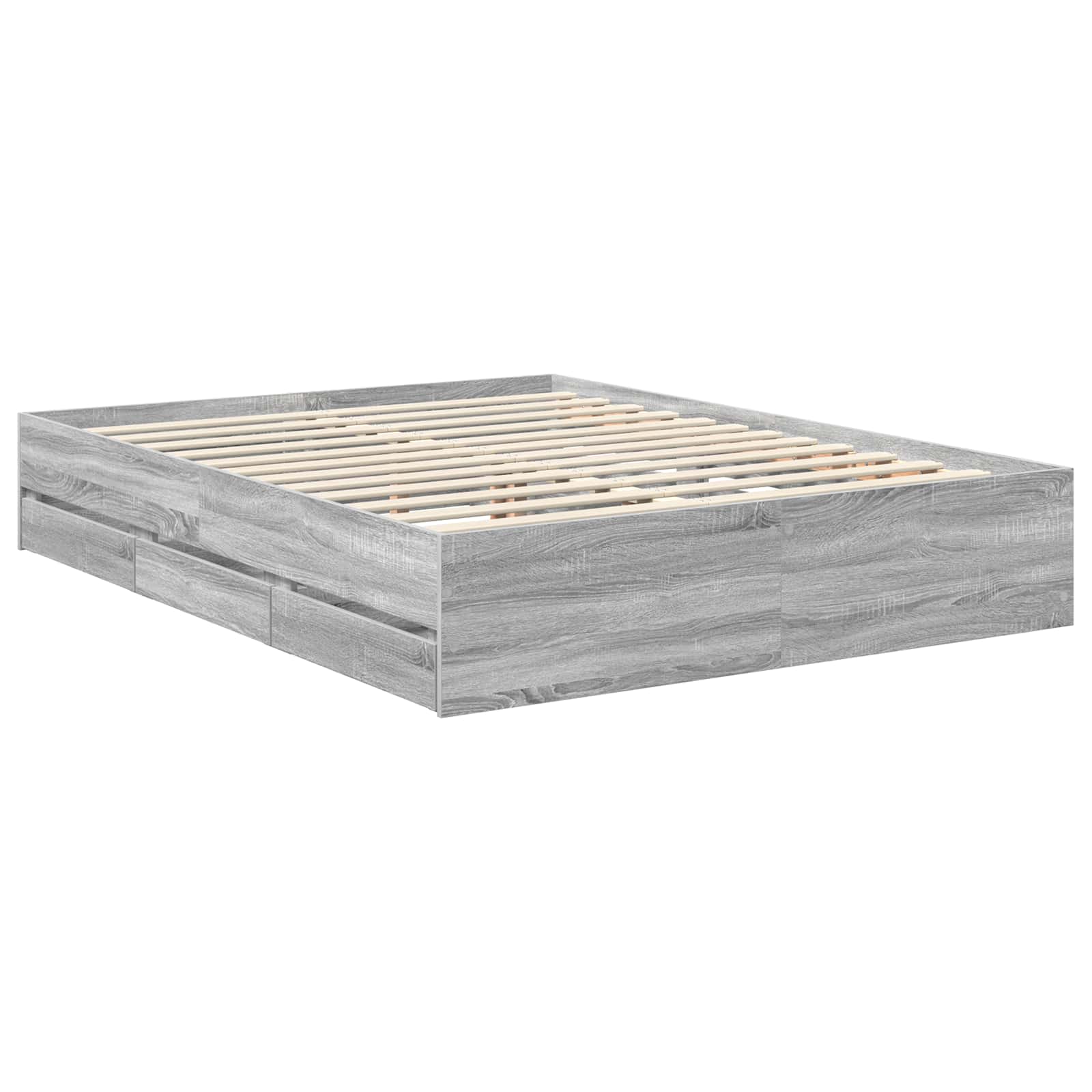 Cadre de lit Gris Sonoma 150 x 200 cm Bois Ingénierie - XIOS