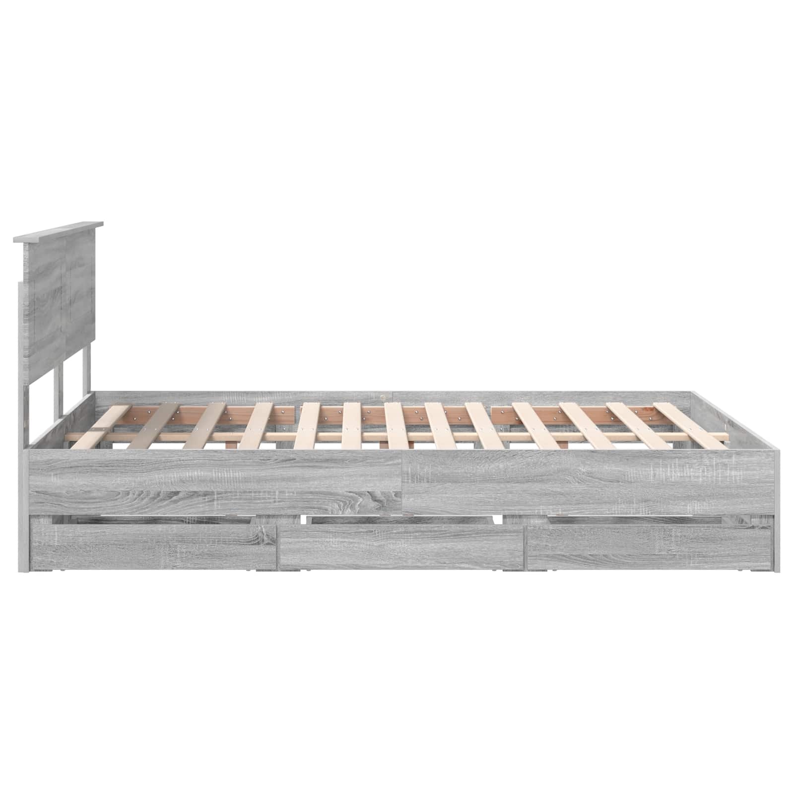 Cadre de lit Gris Sonoma 150 x 200 cm Bois Ingénierie - XIOS