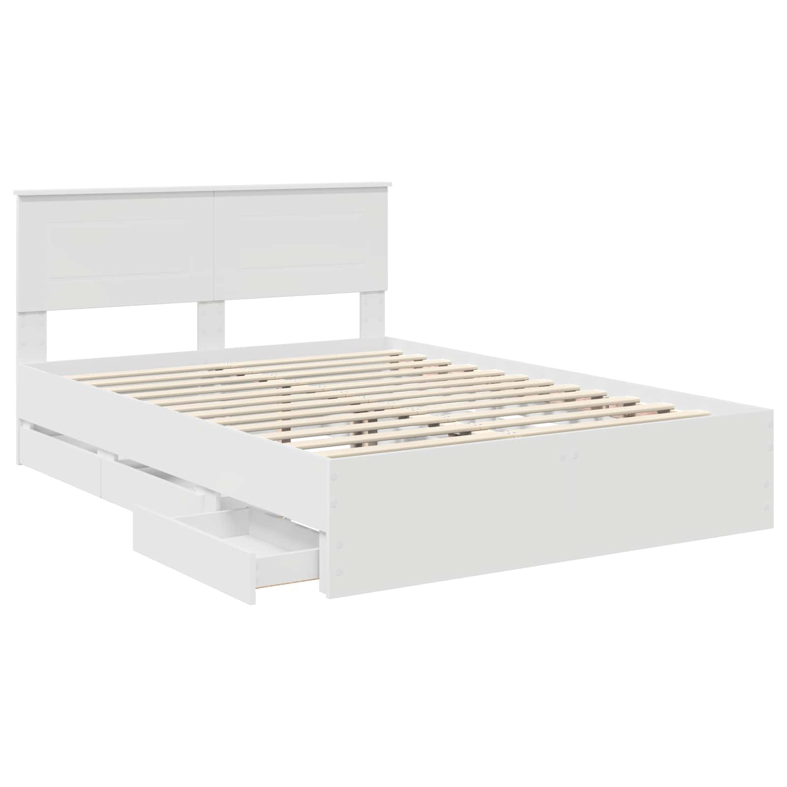 Cadre de lit avec tiroir Blanc 140 x 190 cm Bois Ingénierie - XIOS