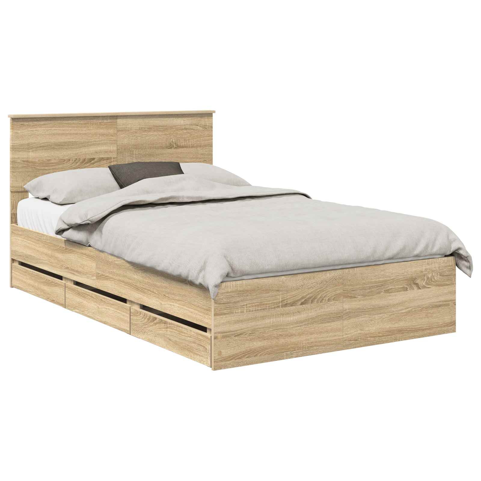 Cadre de lit Chêne Sonoma 120 x 190 cm Bois Ingénierie - XIOS