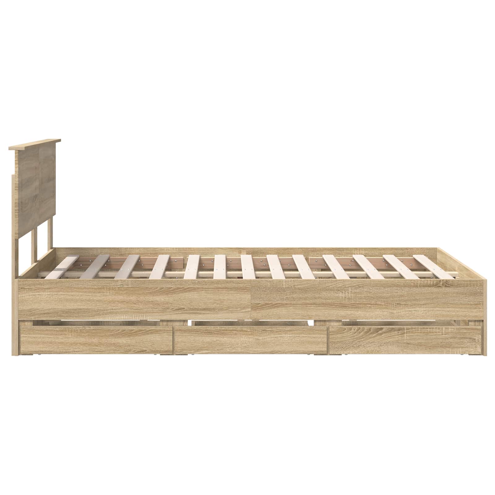 Cadre de lit Chêne Sonoma 120 x 190 cm Bois Ingénierie - XIOS