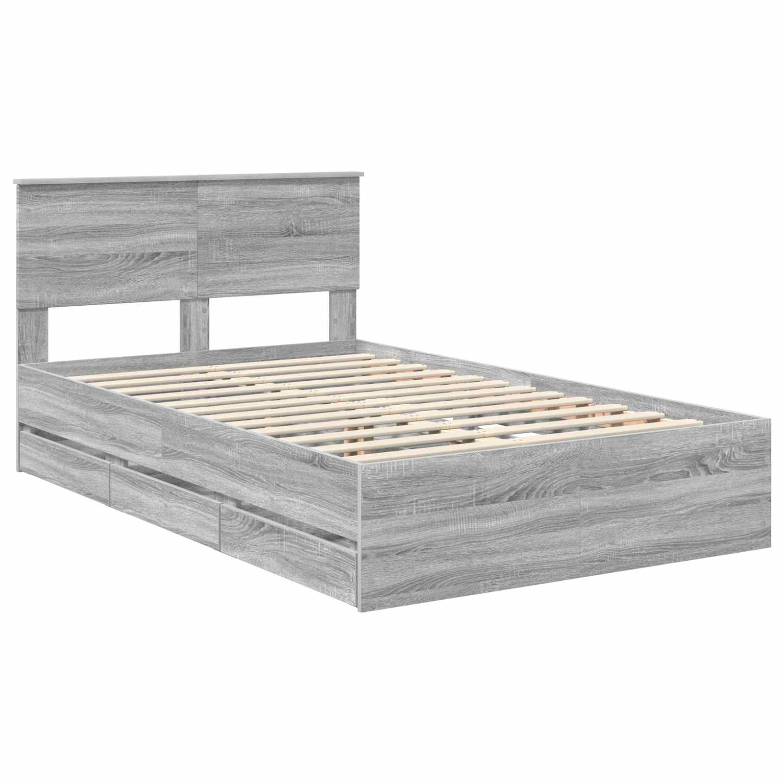 Cadre de lit Gris Sonoma 120 x 190 cm Bois Ingénierie - XIOS