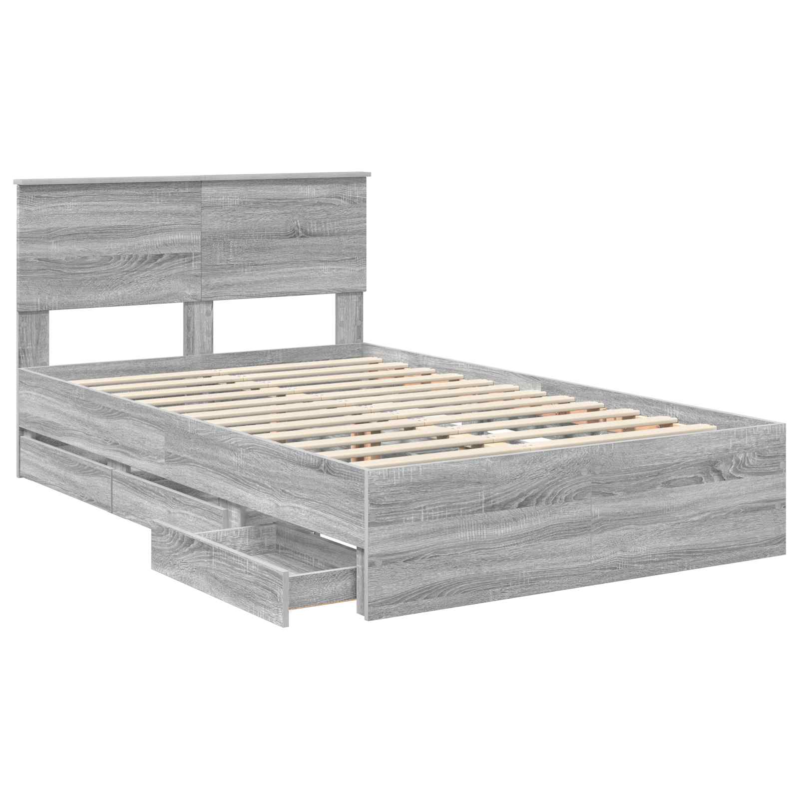 Cadre de lit Gris Sonoma 120 x 190 cm Bois Ingénierie - XIOS