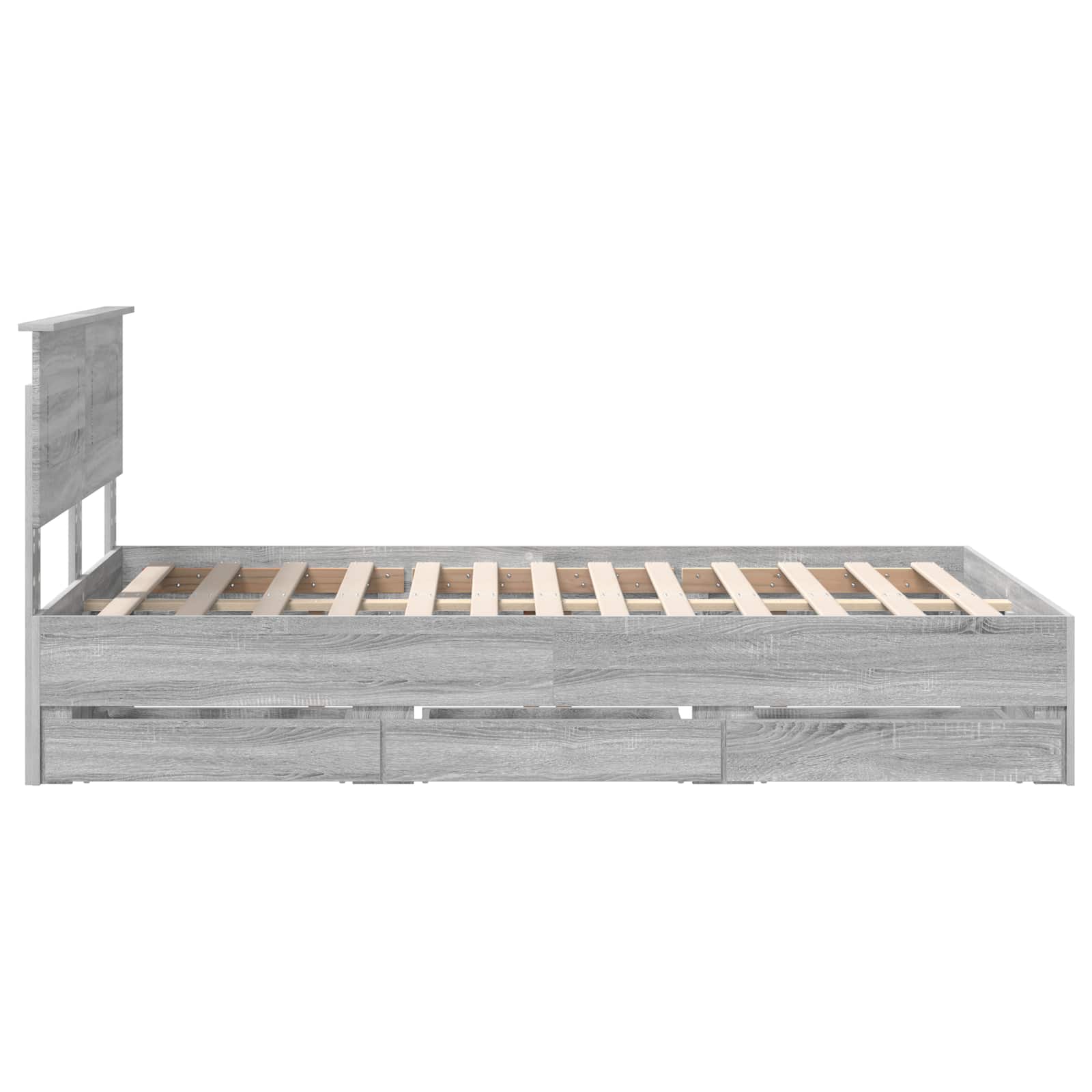 Cadre de lit Gris Sonoma 120 x 190 cm Bois Ingénierie - XIOS