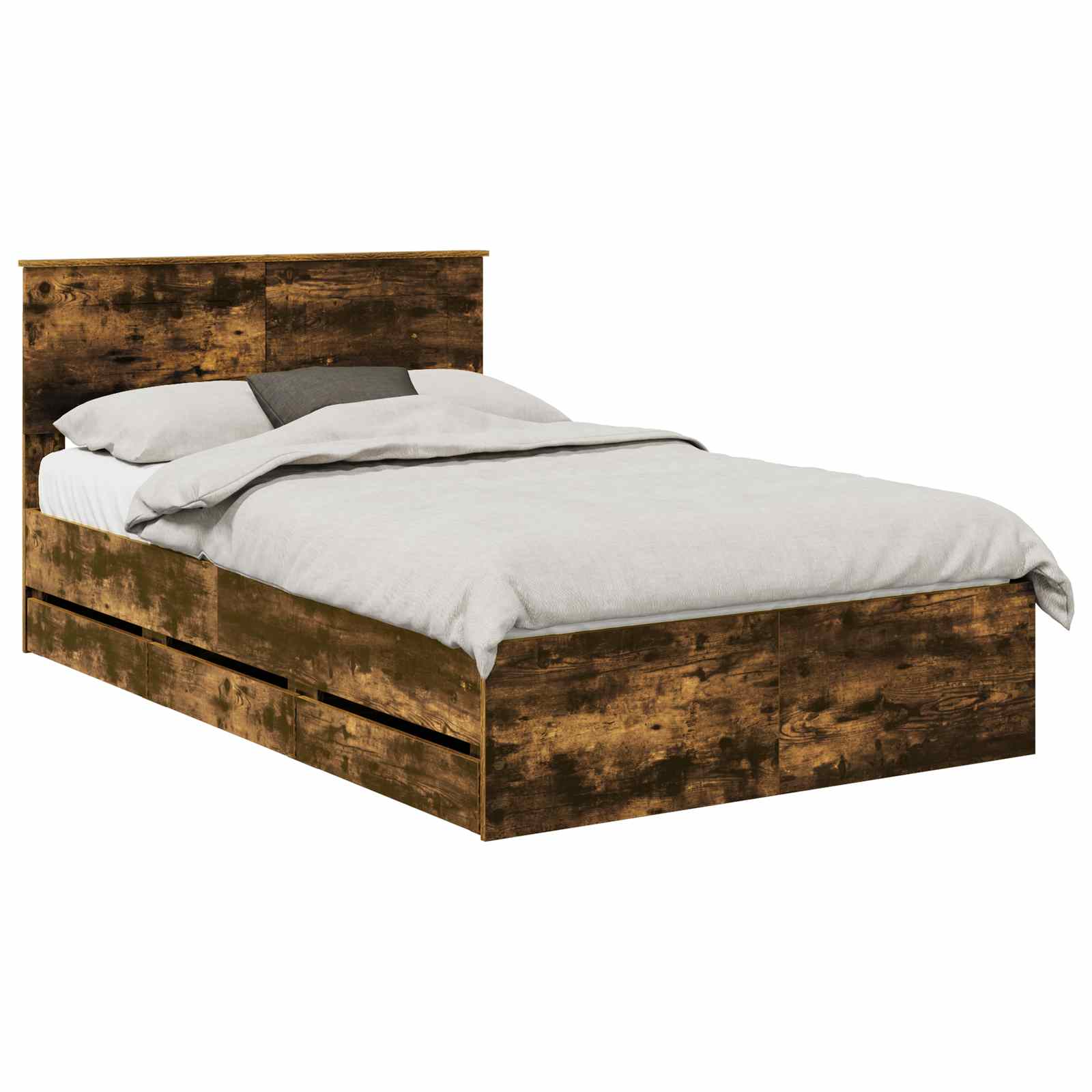 Cadre de lit Chêne fumé 120 x 200 cm Bois Ingénierie - XIOS