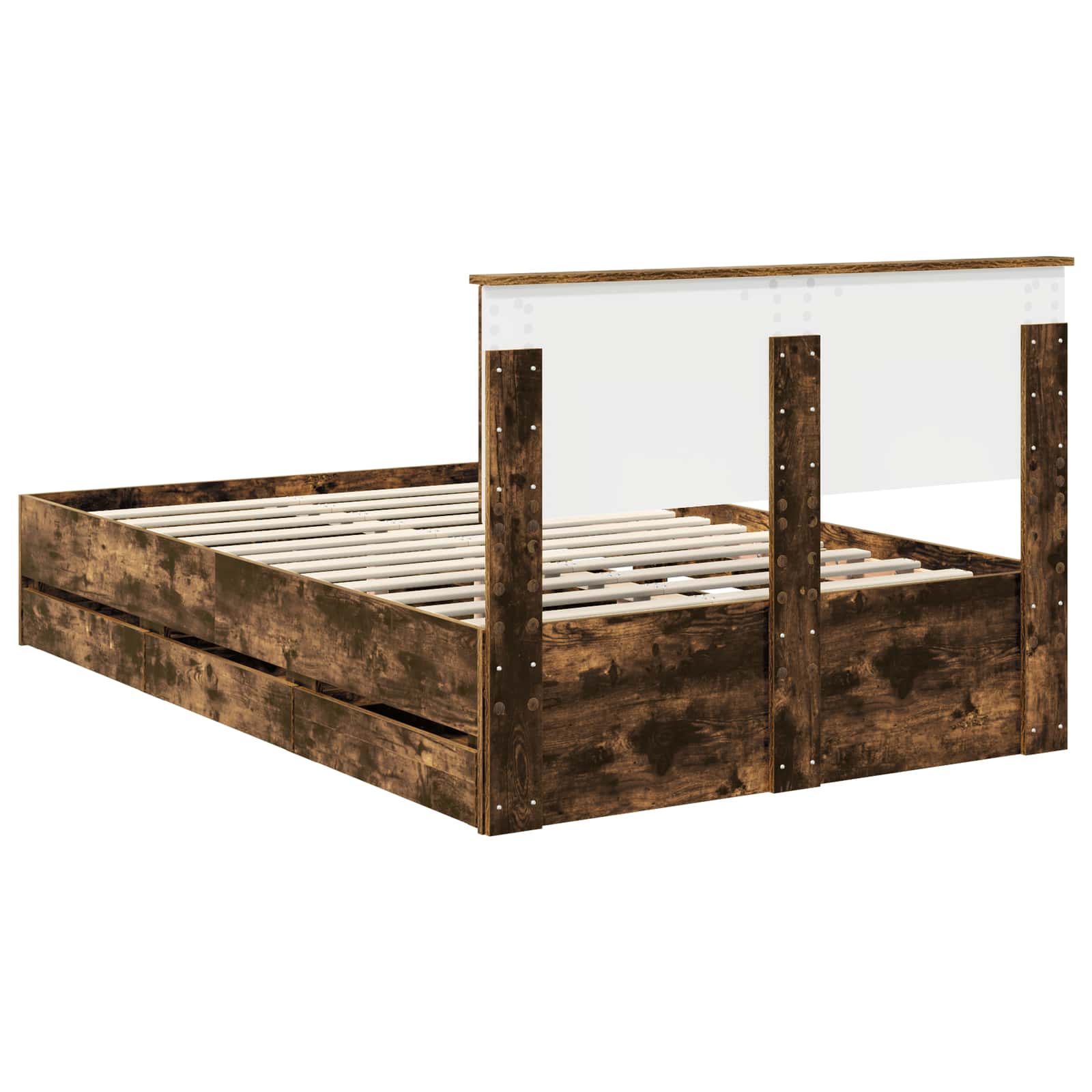 Cadre de lit Chêne fumé 120 x 200 cm Bois Ingénierie - XIOS