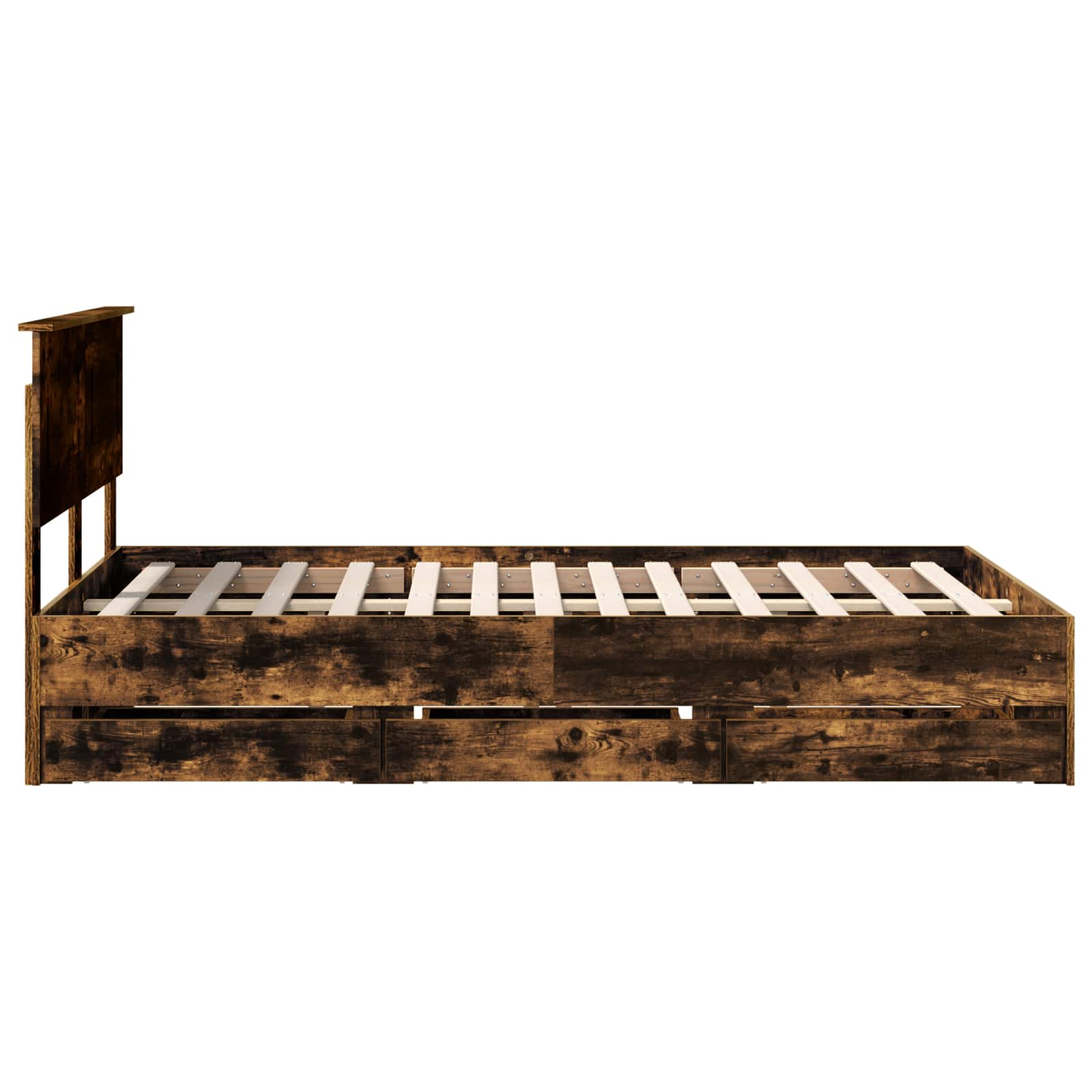 Cadre de lit Chêne fumé 120 x 200 cm Bois Ingénierie - XIOS