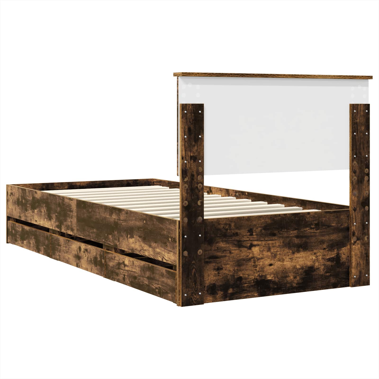 Cadre de lit Chêne fumé 100 x 200 cm Bois Ingénierie - XIOS
