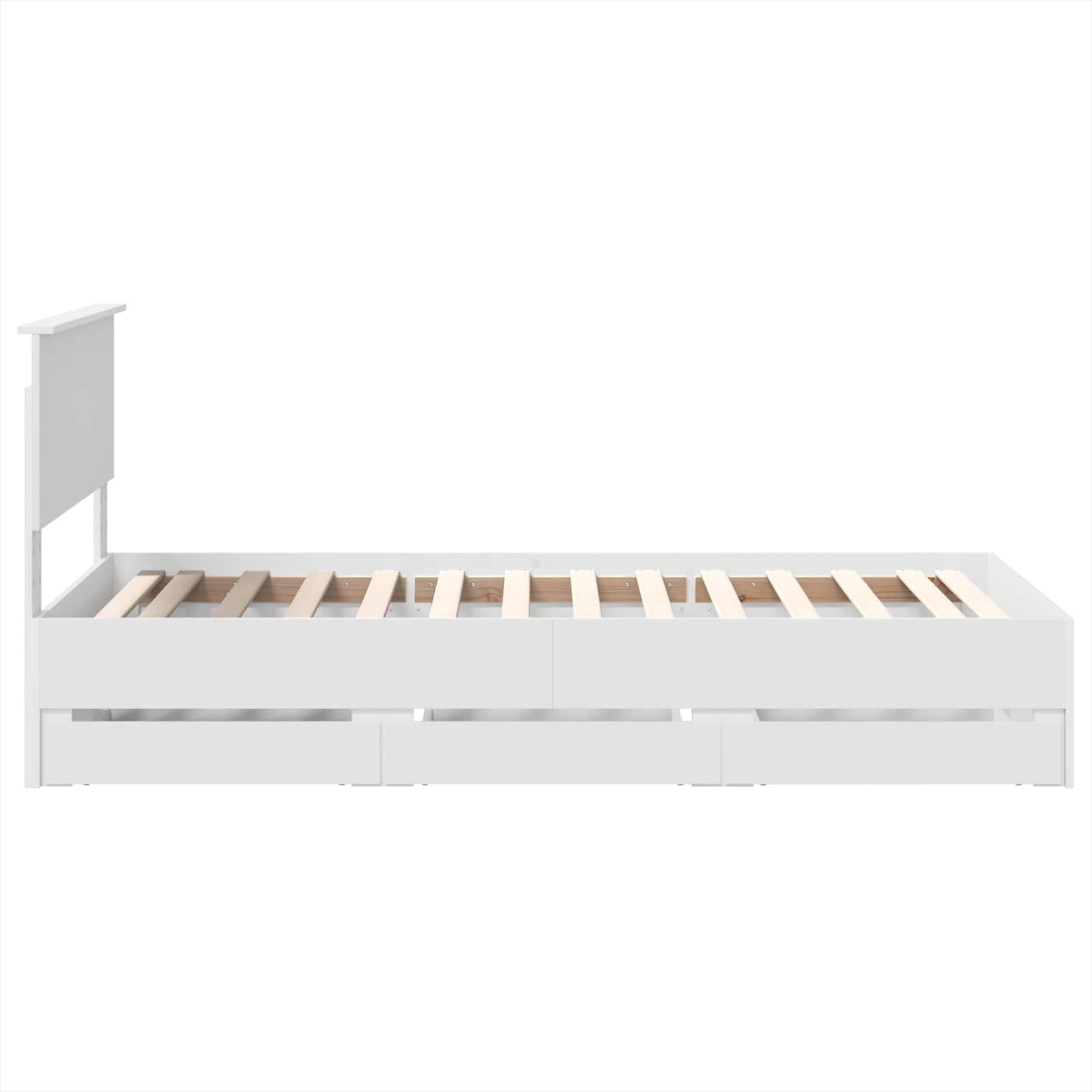 Cadre de lit avec tiroir Blanc 75 x 190 cm Bois Ingénierie - XIOS