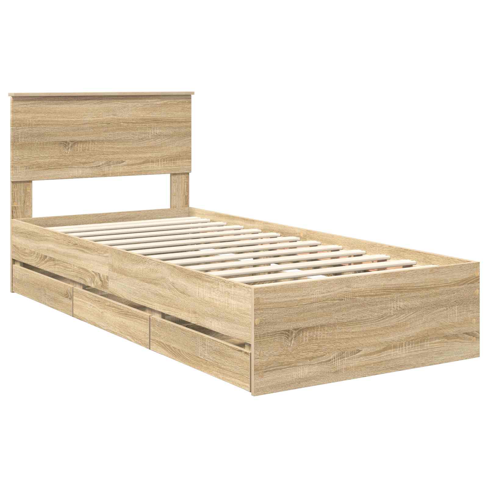 Cadre de lit Chêne Sonoma 75 x 190 cm Bois Ingénierie - XIOS