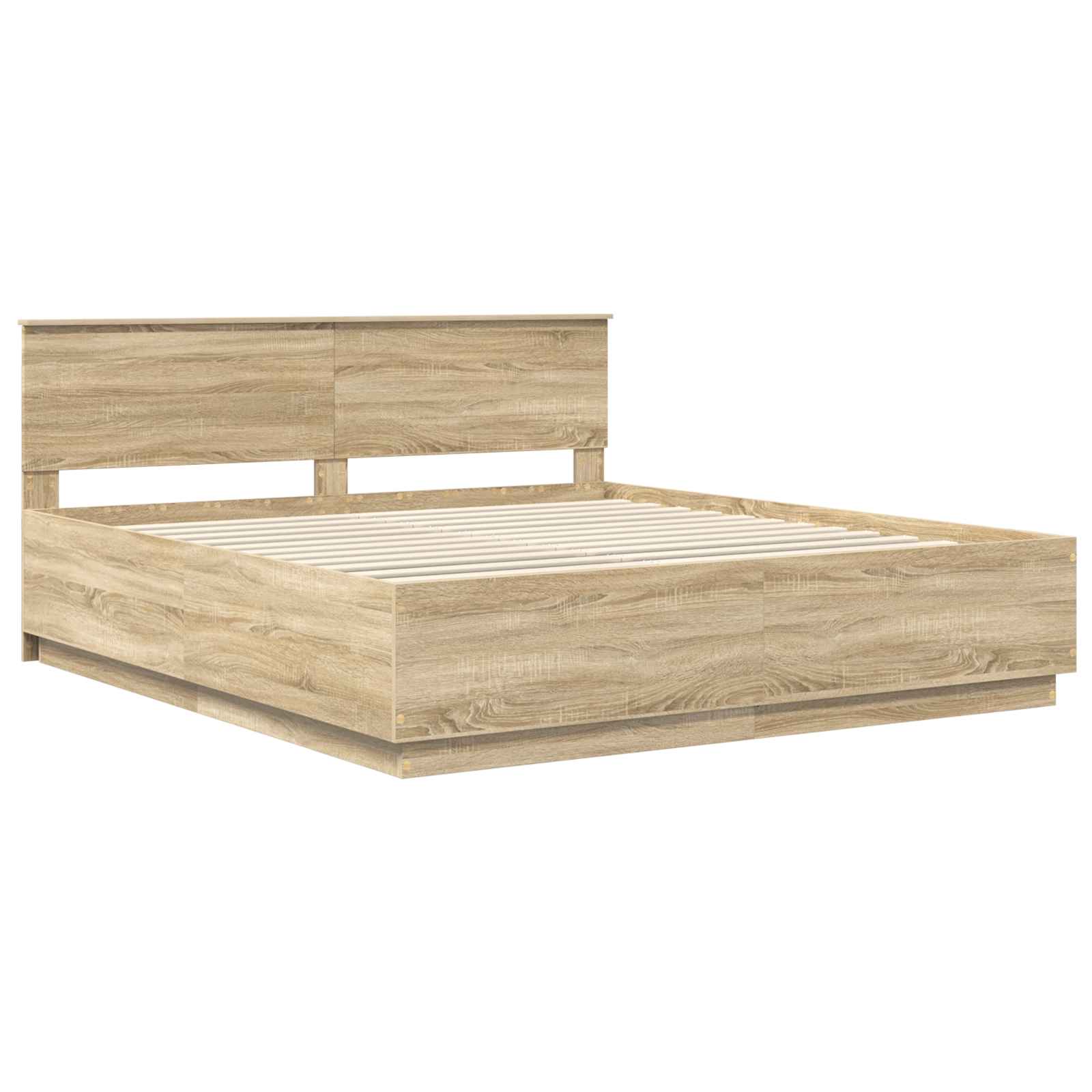 Cadre de lit Chêne Sonoma 200 x 200 cm Bois d'ingénierie - XIOS