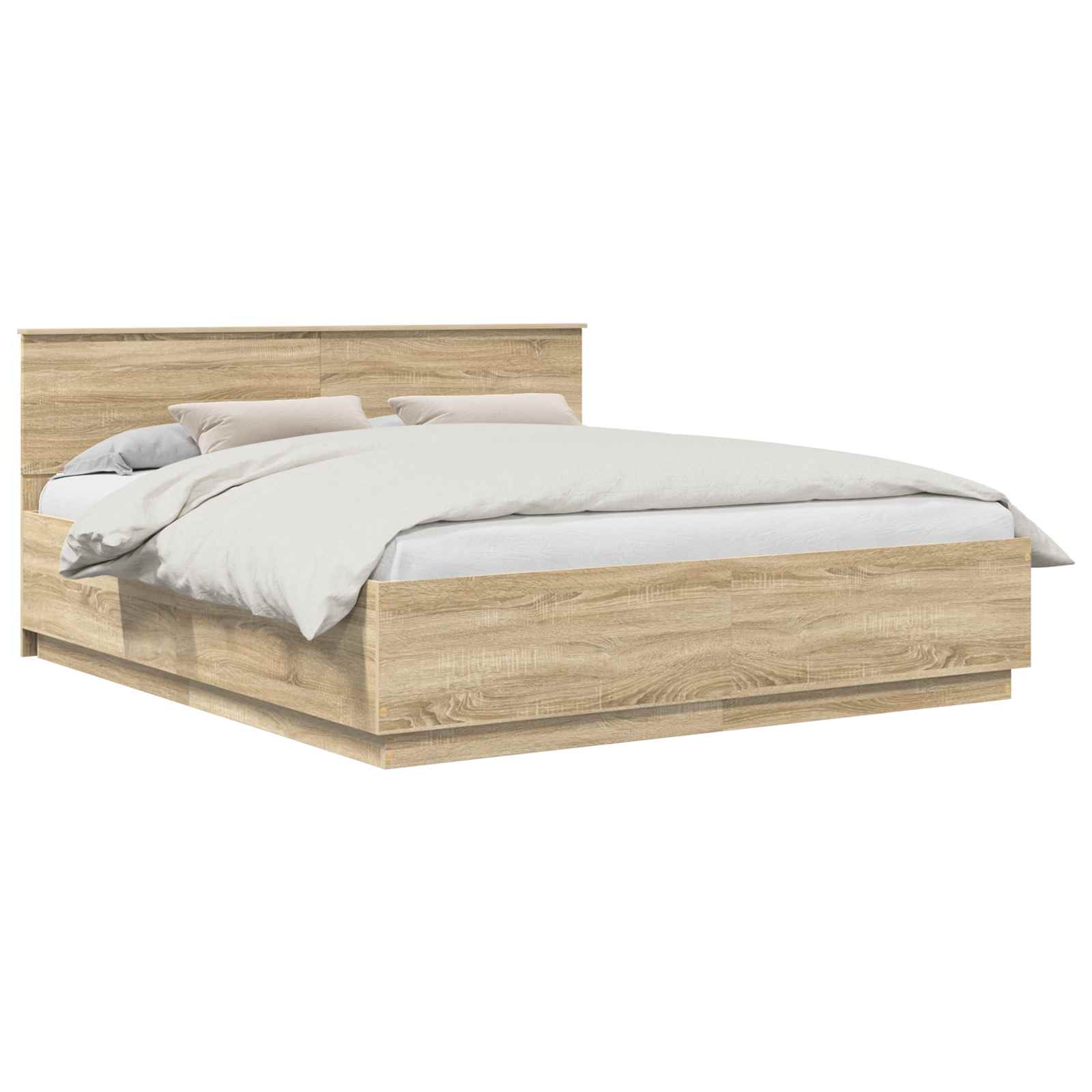 Cadre de lit Chêne Sonoma 200 x 200 cm Bois d'ingénierie - XIOS