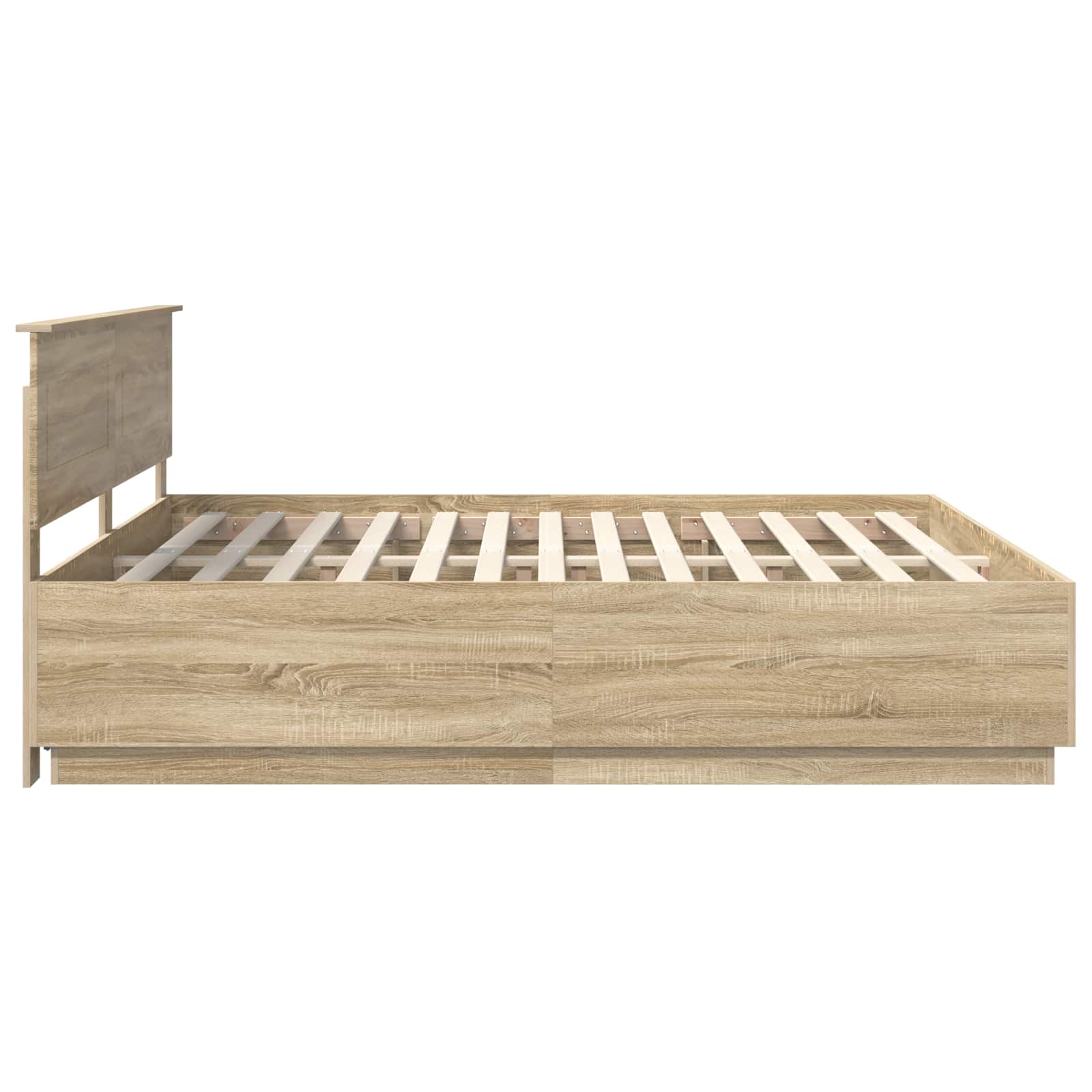 Cadre de lit Chêne Sonoma 200 x 200 cm Bois d'ingénierie - XIOS